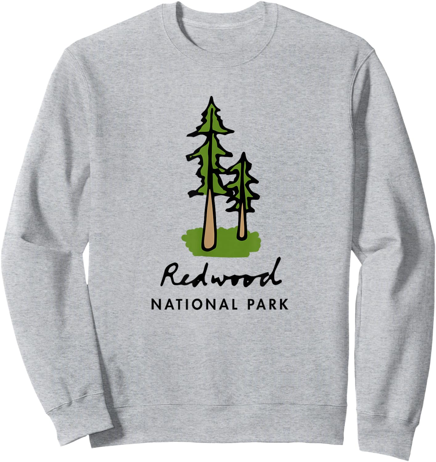 Family Vacation Design - Retro Redwood National Park Sweatshirt - Sweatshirt | Ash