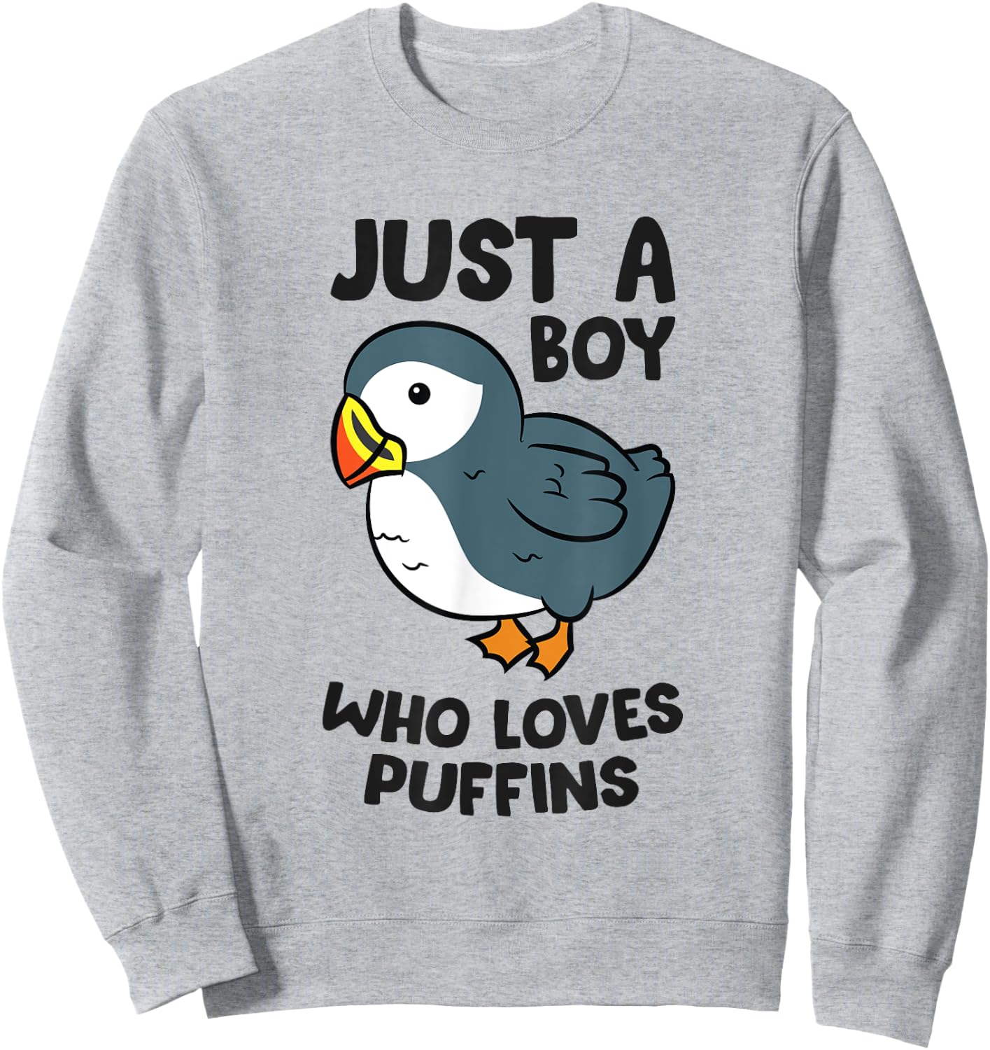 Just a Boy Who Loves Puffins Sweatshirt - Sweatshirt | Ash