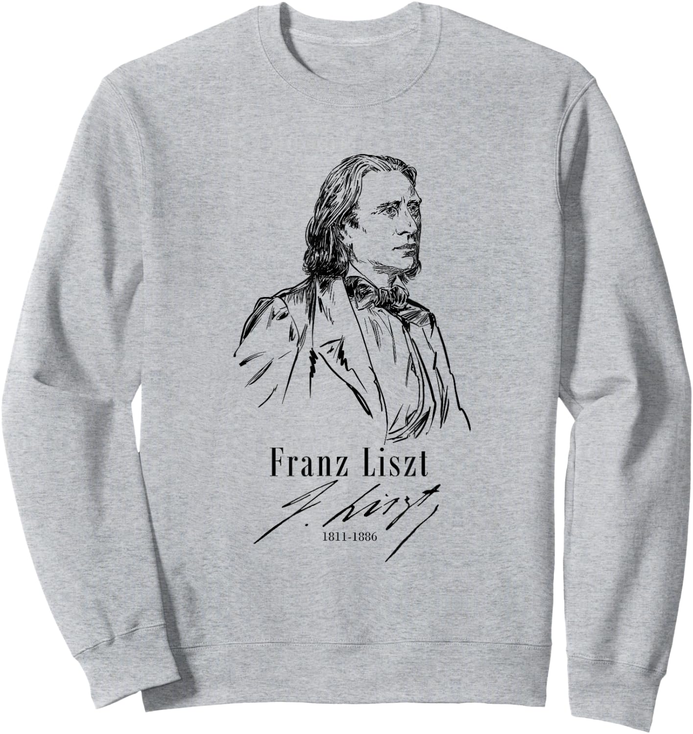 Tfantasy Franz Liszt, Classical Music-Piano Sweatshirt - Sweatshirt | Ash