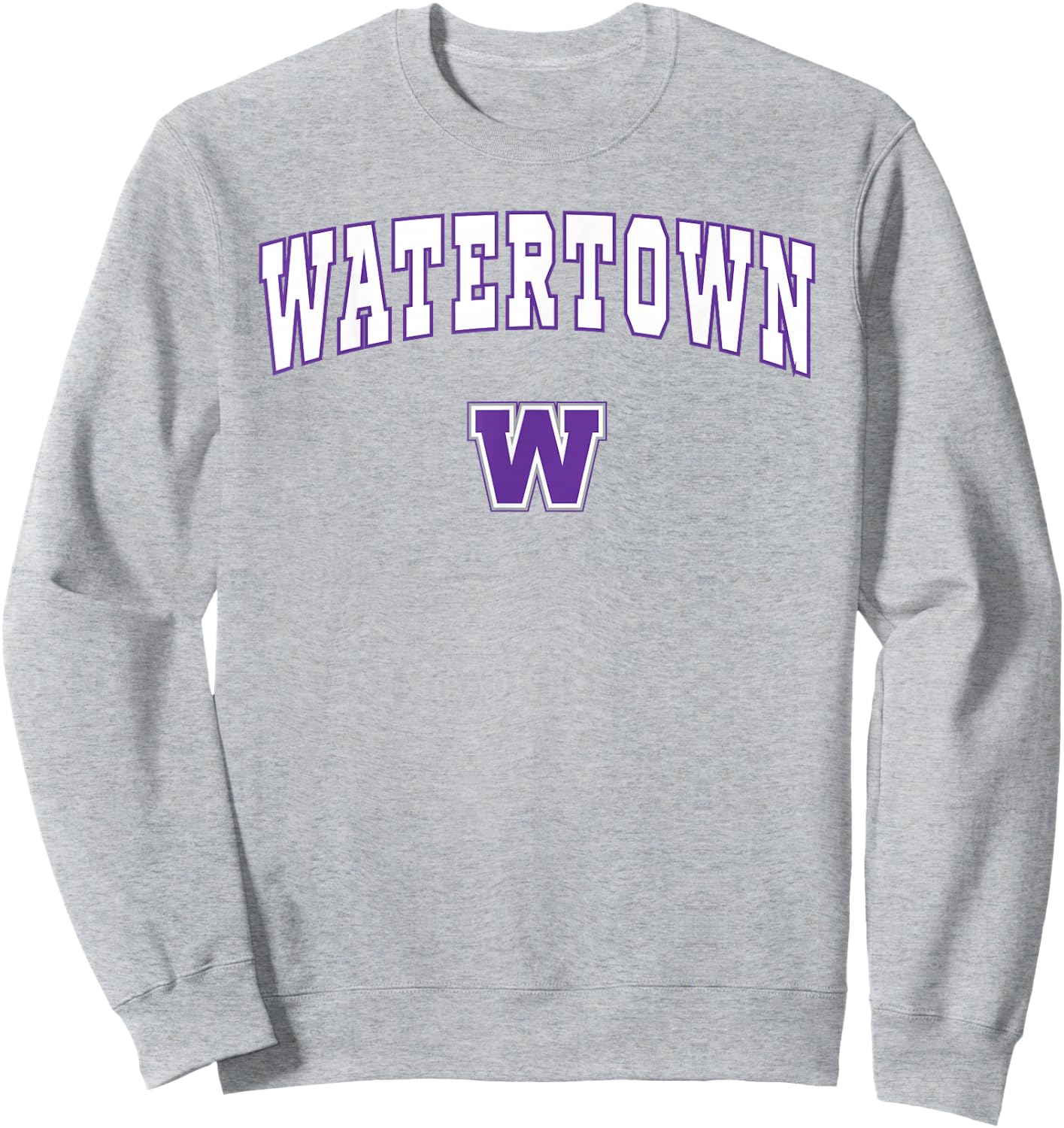 Watertown High School Purple Tigers Sweatshirt - Sweatshirt | Ash