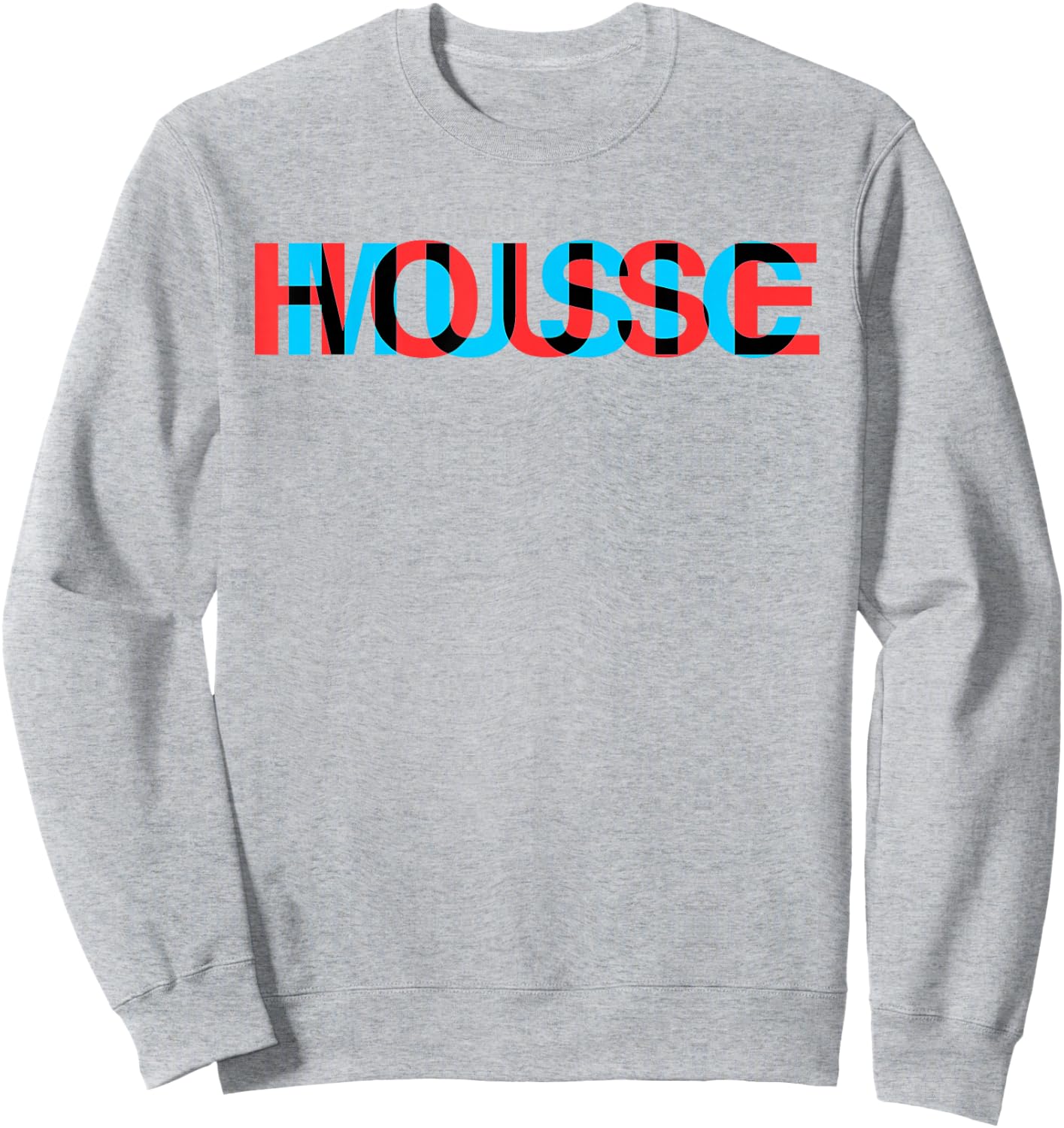 House Music Glitch Optical Illusion - EDM Rave DJ Sweatshirt - Sweatshirt | Ash