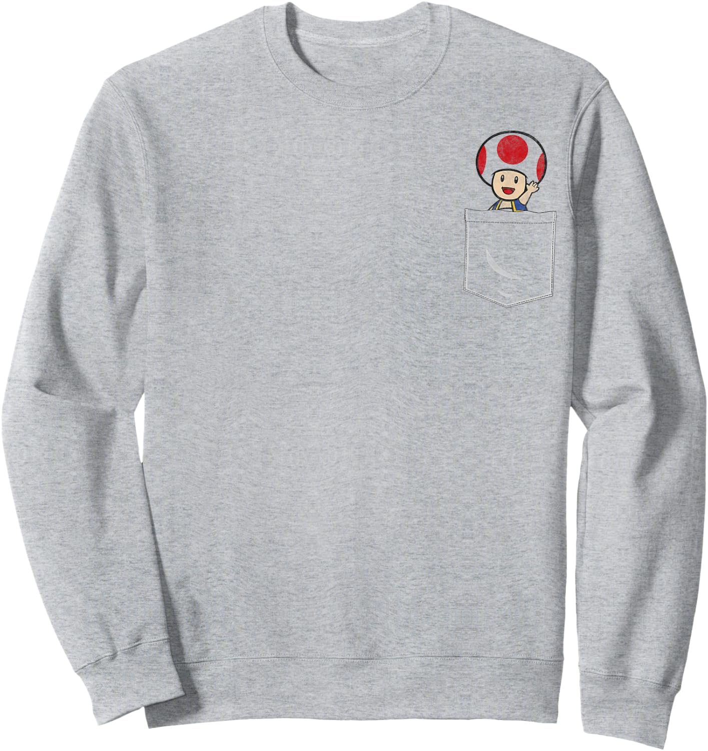 Super Mario Toad Pocket Sweatshirt - Sweatshirt | Ash