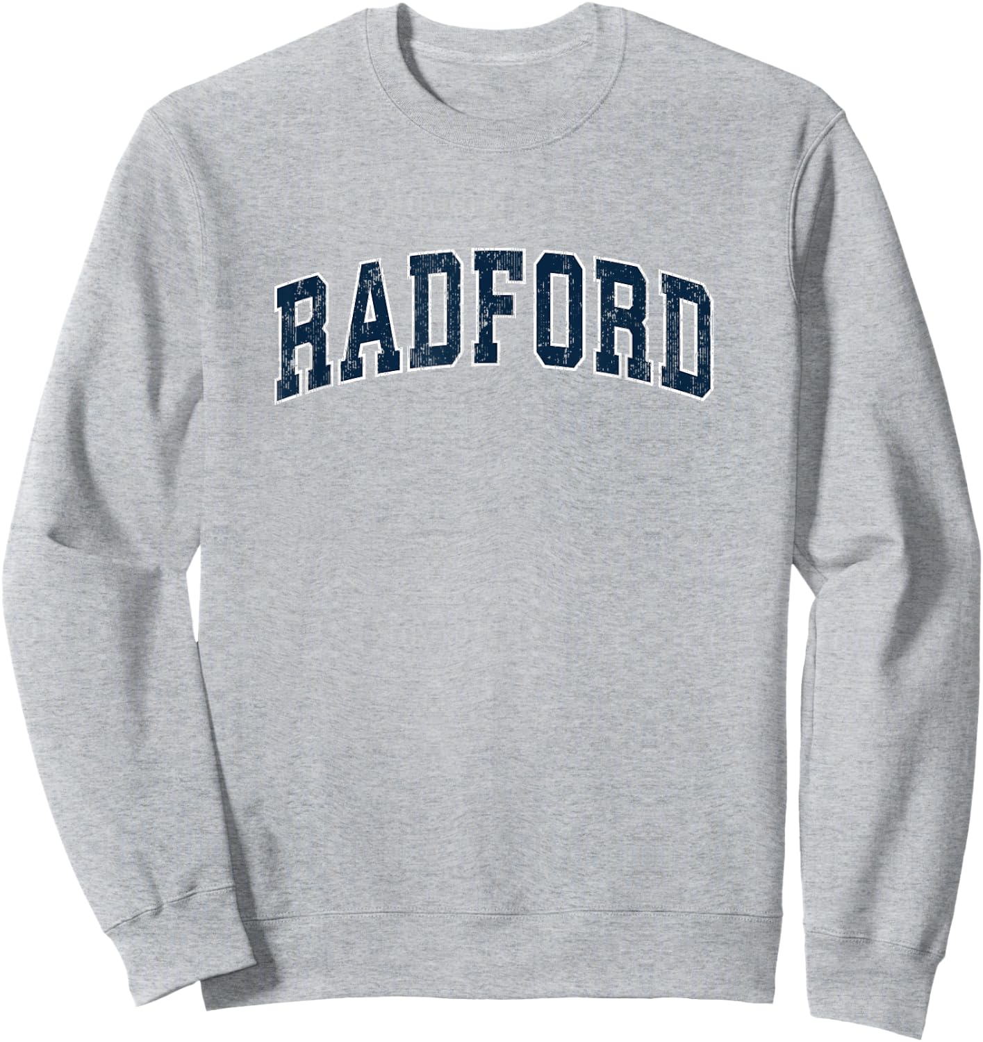 Radford Virginia VA Vintage Sports Design Navy Design Sweatshirt - Sweatshirt | Ash