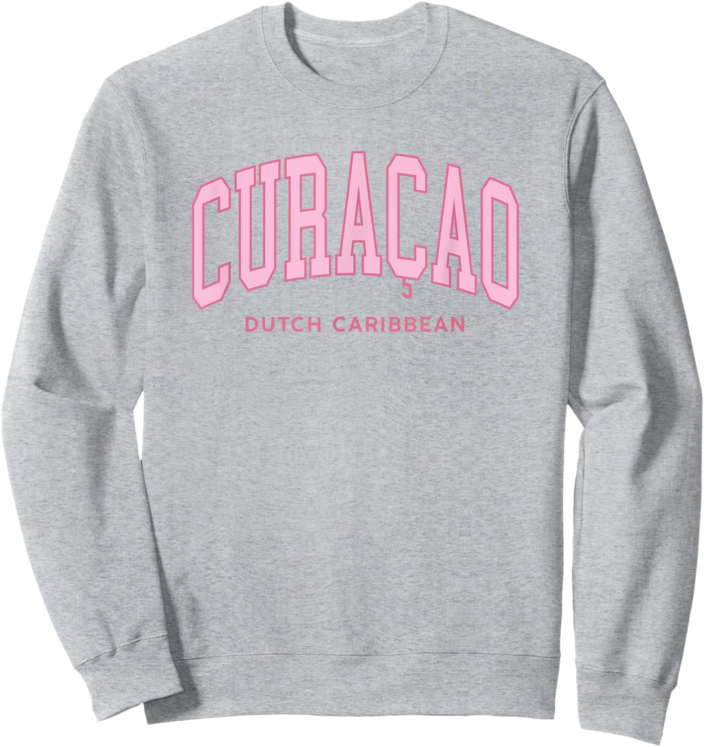 Curacao Caribbean Pink Preppy Throwback Souvenir Sweatshirt - Sweatshirt | Ash