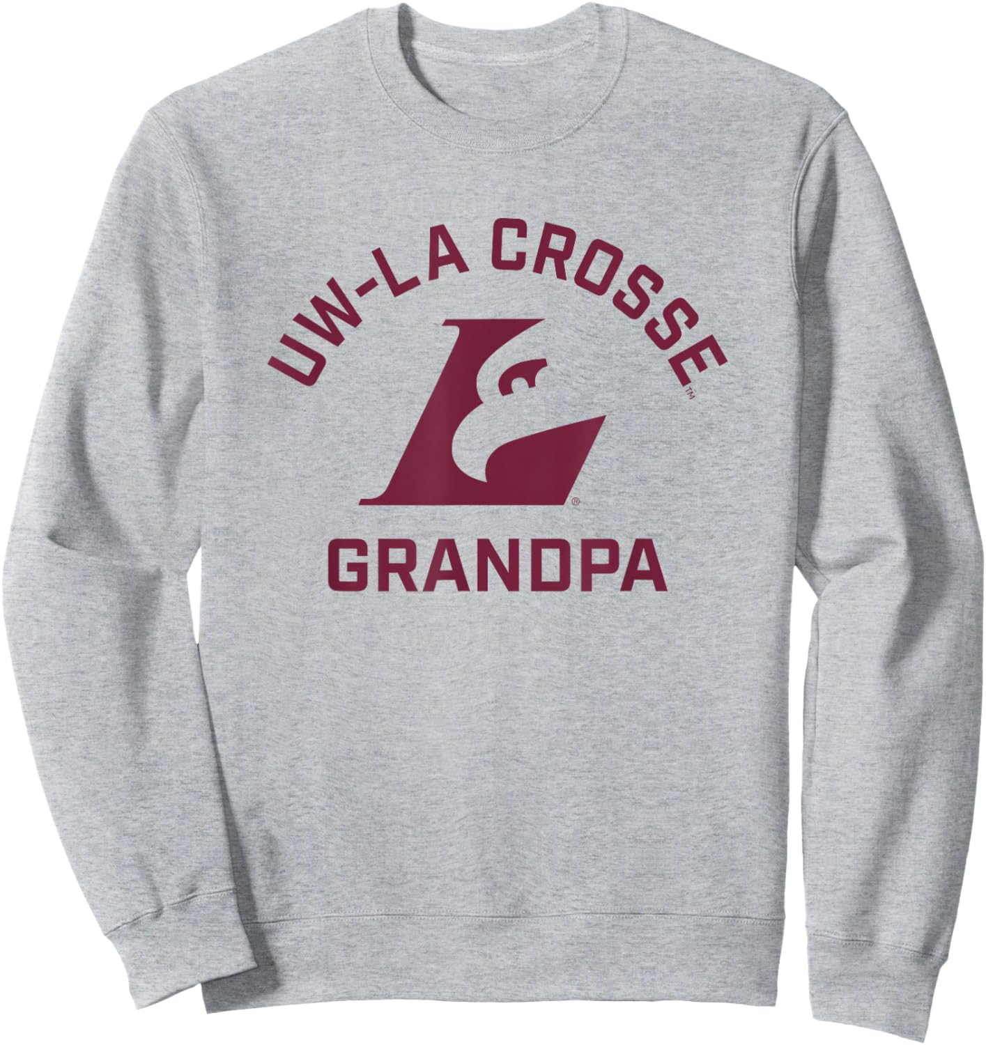 University of Wisconsin-La Crosse Eagles Arched Grandpa Sweatshirt - Sweatshirt | Ash