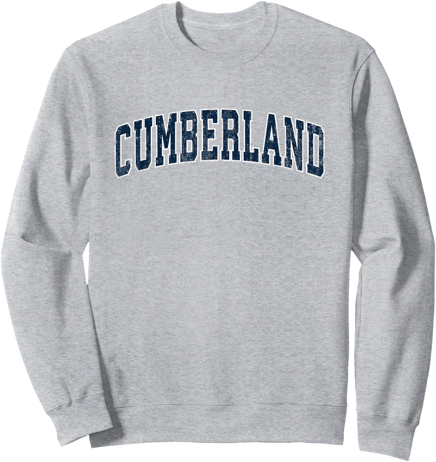 Cumberland Rhode Island RI Vintage Sports Design Navy Design Sweatshirt - Sweatshirt | Ash
