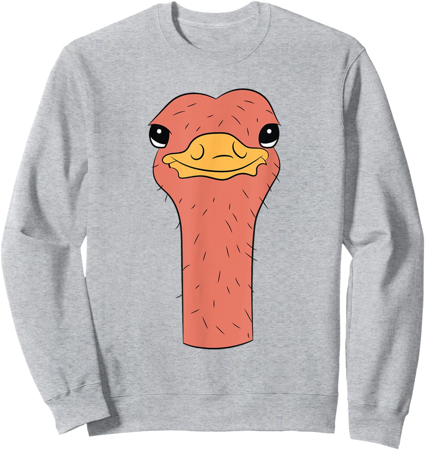 Ostrich Head Ostrich Funny Ostrich Costume Sweatshirt - Sweatshirt | Ash
