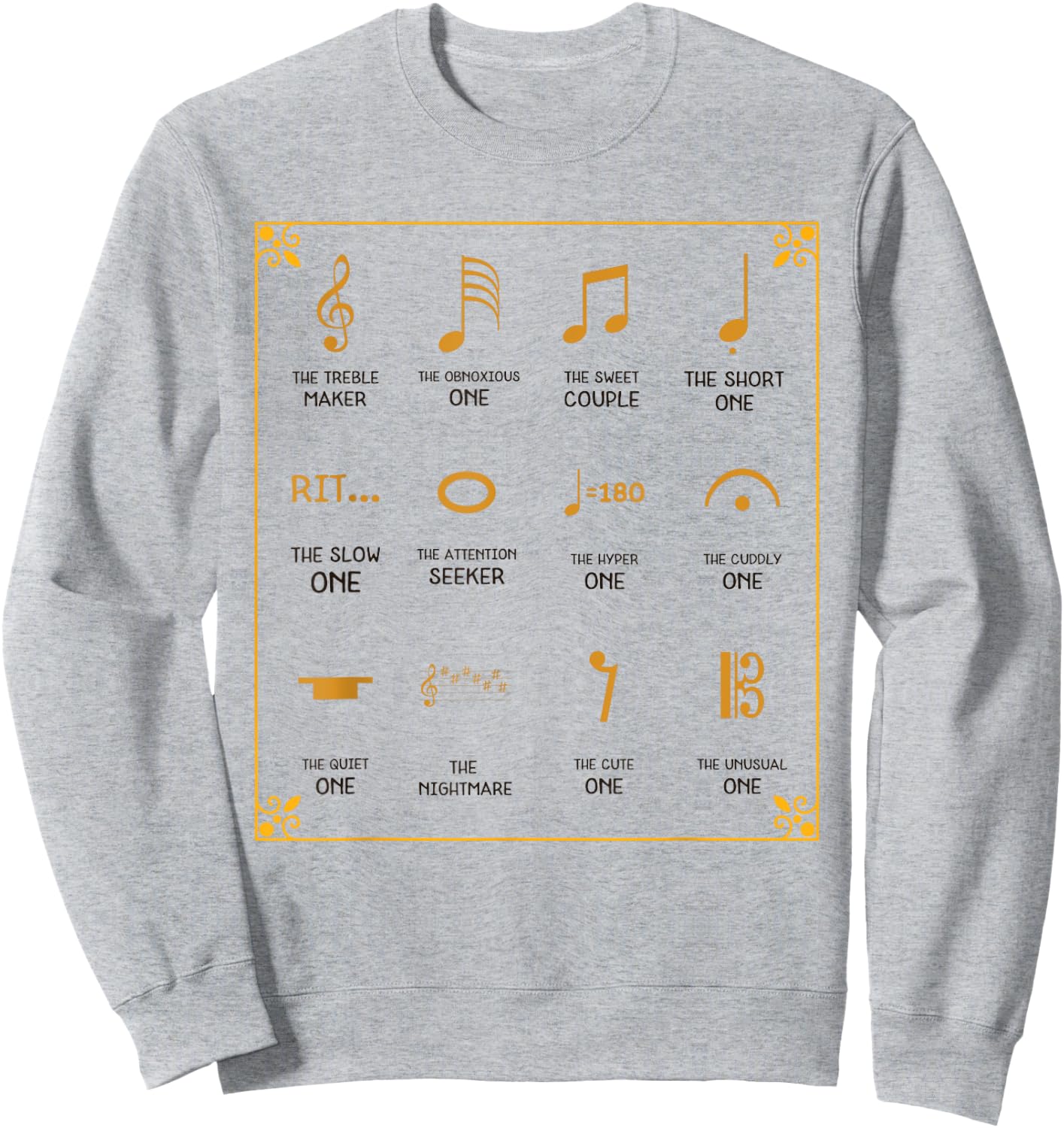 Funny Music Notes Definition Music Theory Instrument Humor Sweatshirt - Sweatshirt | Ash