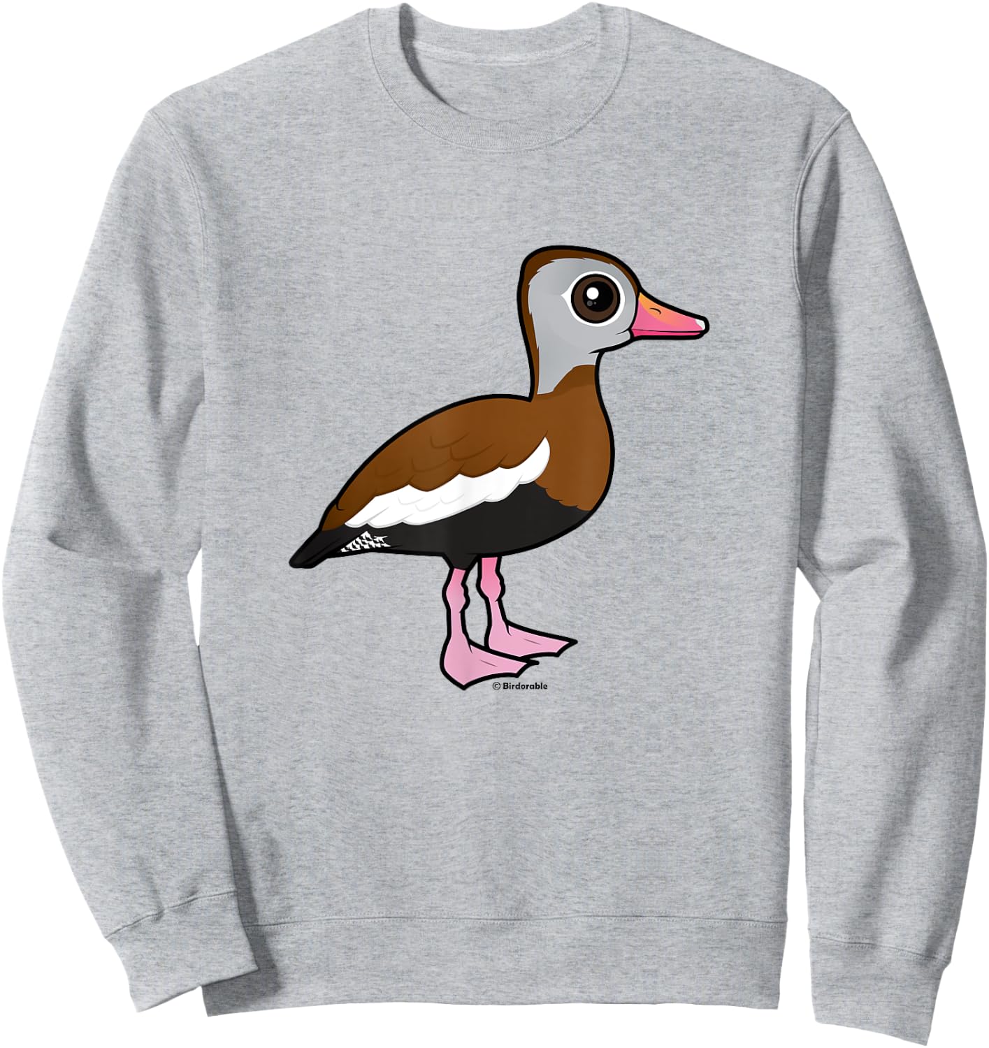 Black-bellied Whistling-Duck Cute Cartoon Duck Bird Lover Sweatshirt - Sweatshirt | Ash