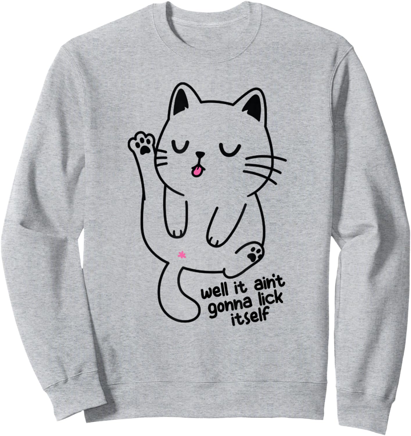 Funny Kitty Butthole Cat Butthole Cat Lover Gifts Men Women Sweatshirt - Sweatshirt | Ash