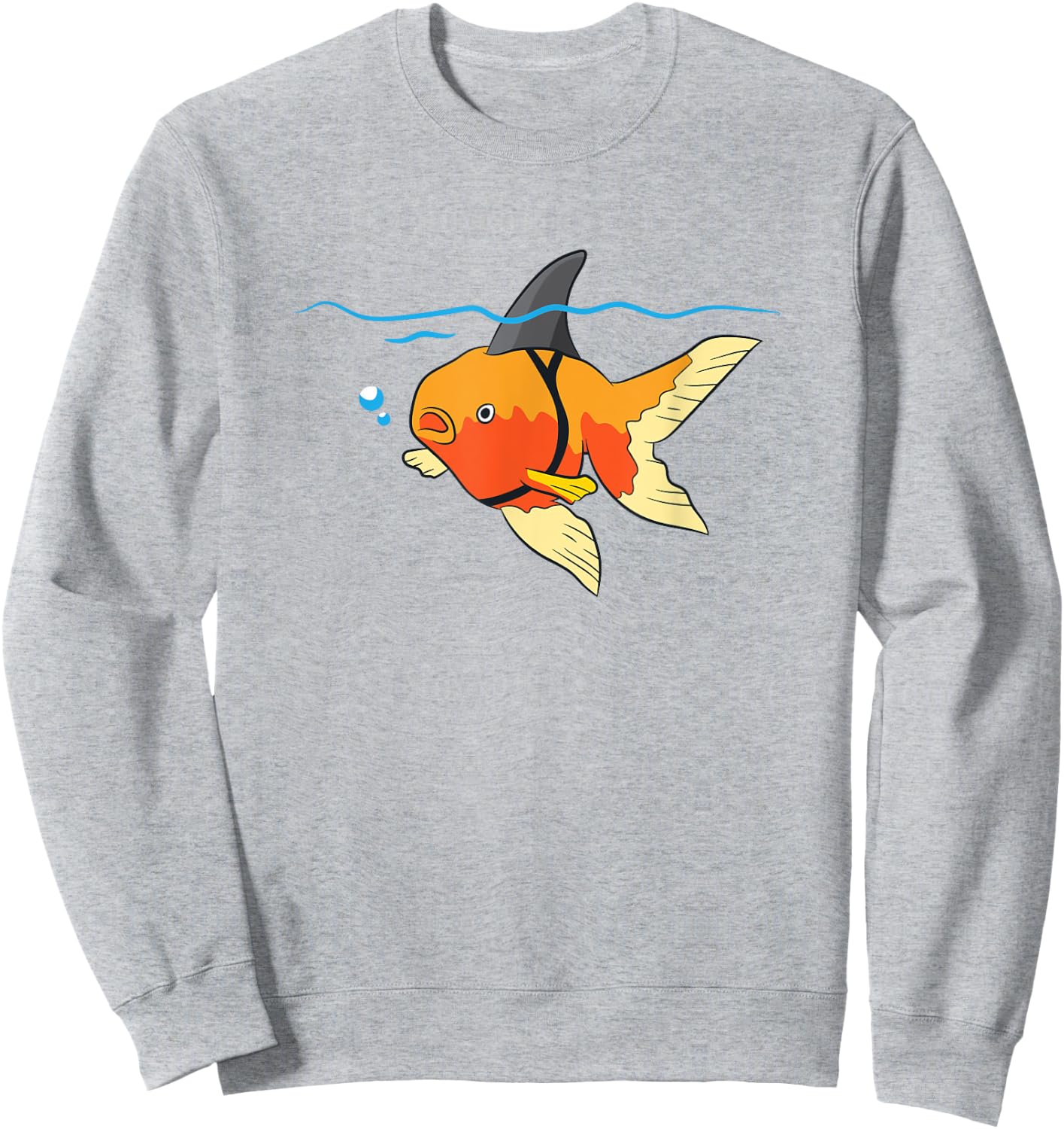Goldfish Shark Fin Goldfish Motivational Goldfish Sweatshirt - Sweatshirt | Ash