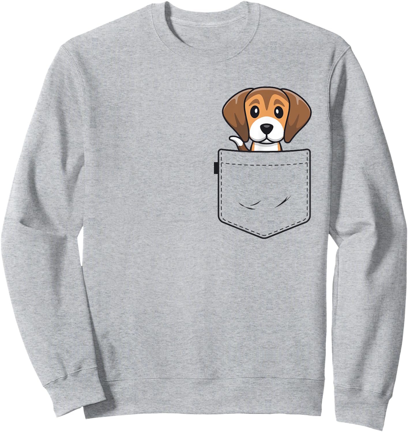 Beagle Dog In Pocket Shirts Men Women Beagle Lover Gift Sweatshirt - Sweatshirt | Ash