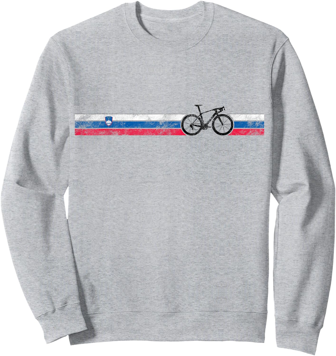 Cyclist Flag Republic Slovenia Slovene Cycling Gift Sweatshirt - Sweatshirt | Ash