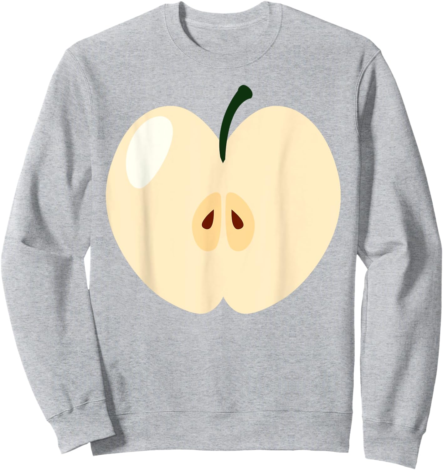 Green Apple Easy Funny Matching Halloween Costume Men Women Sweatshirt - Sweatshirt | Ash