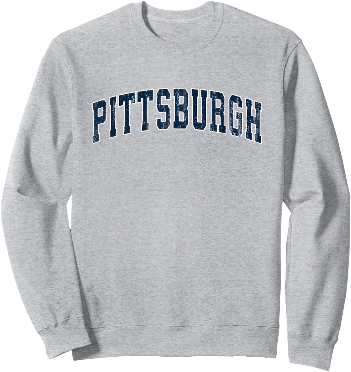 Pittsburgh Pennsylvania PA Vintage Sports Design Navy Design Sweatshirt - Sweatshirt | Ash