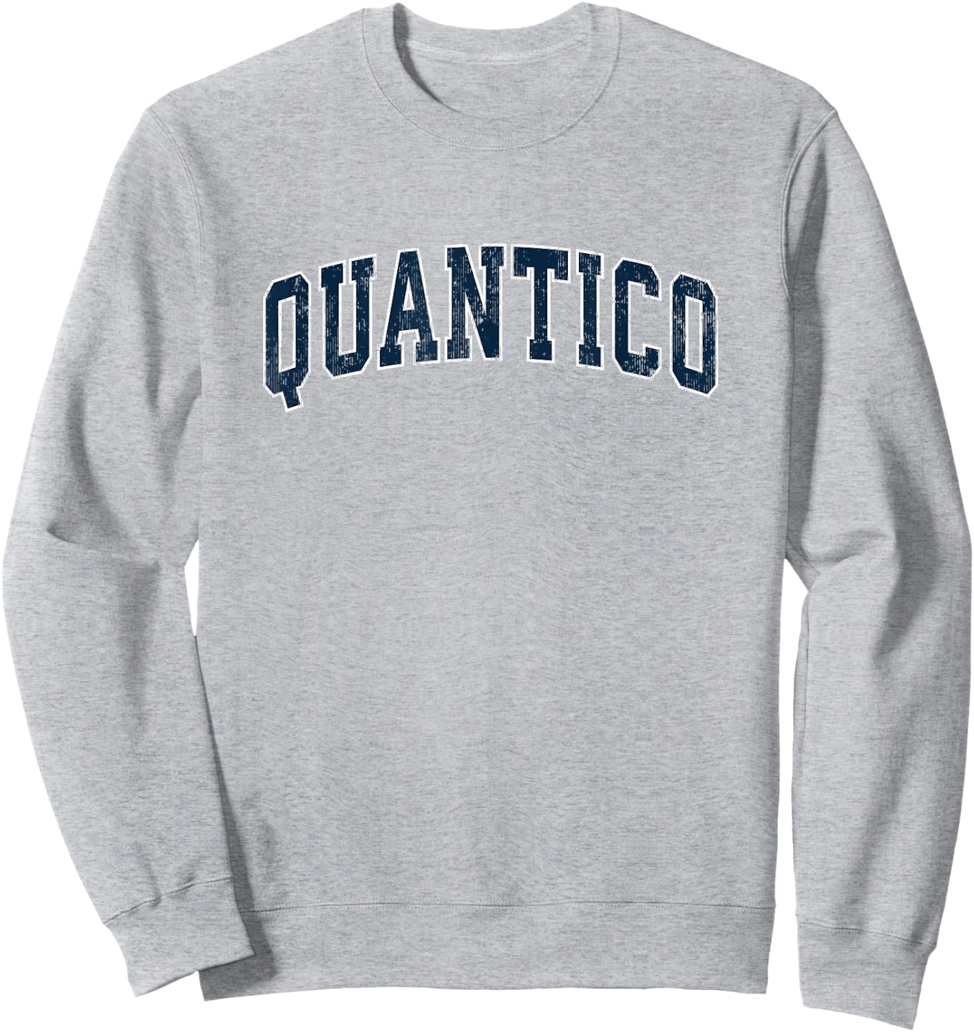 Quantico Virginia VA Vintage Sports Design Navy Design Sweatshirt - Sweatshirt | Ash