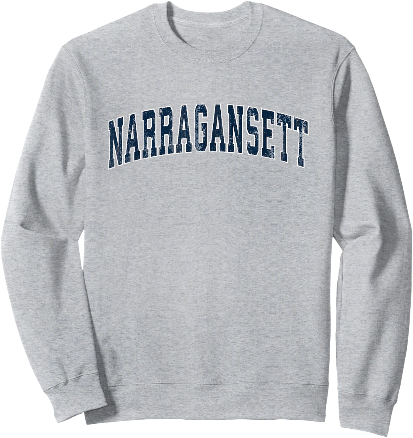 Narragansett Rhode Island RI Vintage Sports Design Navy Desi Sweatshirt - Sweatshirt | Ash