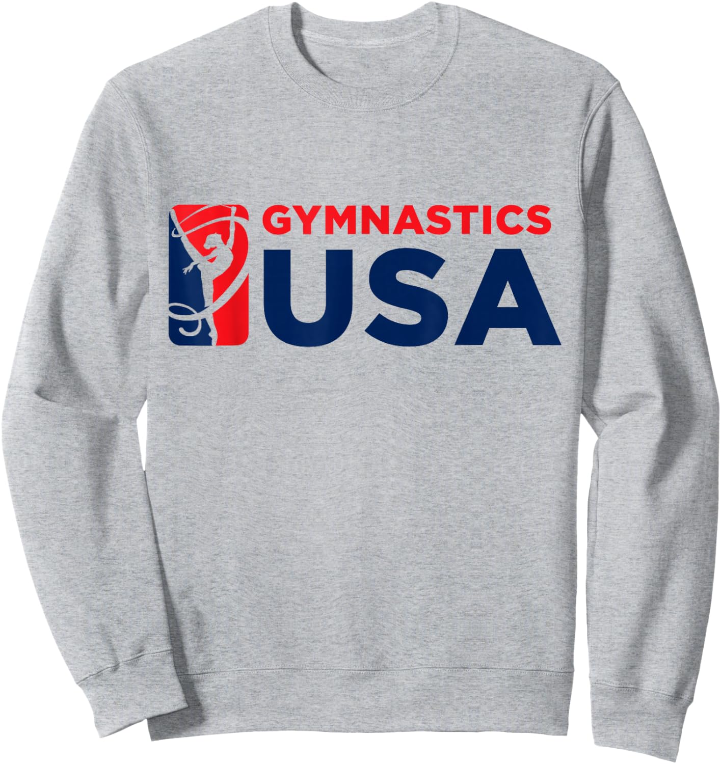 Gymnastics USA Support The Team USA Flag Sweatshirt - Sweatshirt | Ash