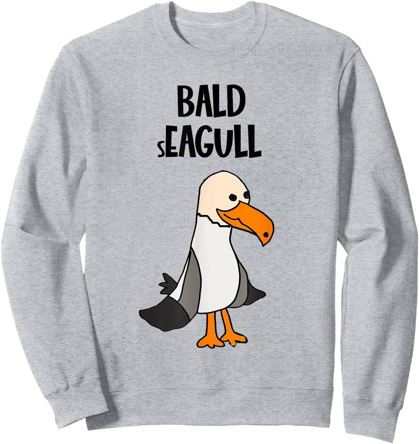 Smileteesfunny Funny Bald Seagull Bald Eagle Beach Pun Sweatshirt - Sweatshirt | Ash