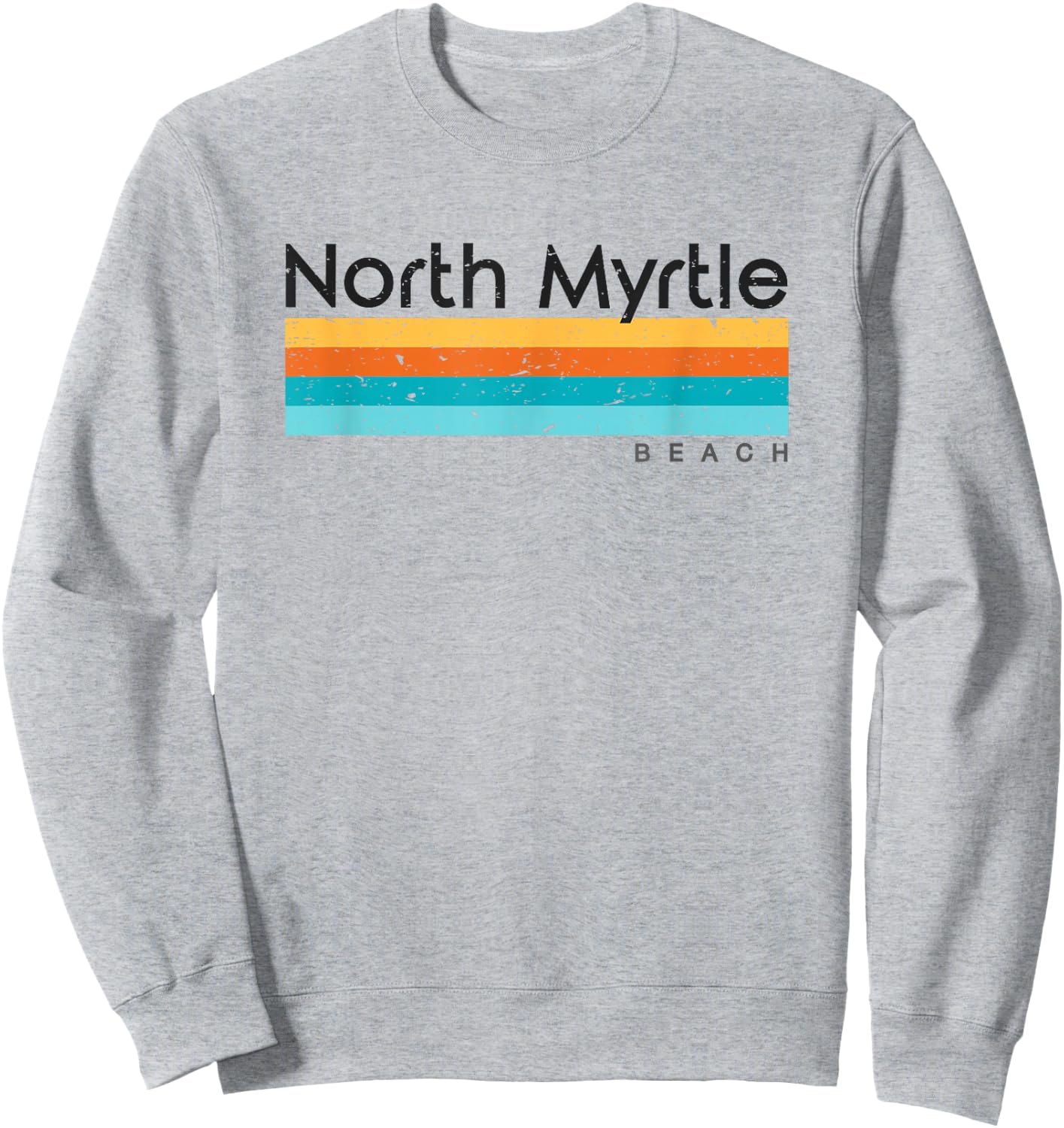 Vintage North Myrtle Beach SC South Carolina Retro Design Sweatshirt - Sweatshirt | Ash