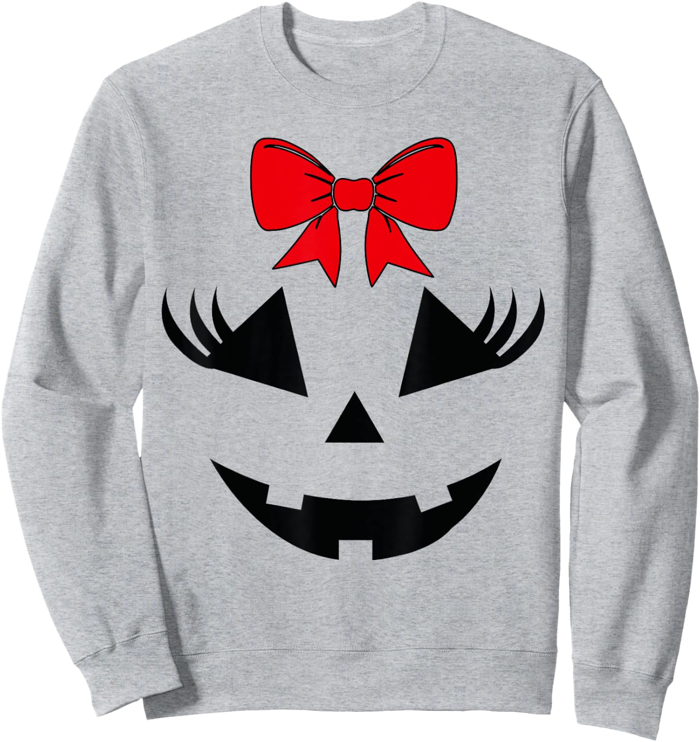 Scary Spooky Jack O Lantern Face Pumpkin Halloween Women Sweatshirt - Sweatshirt | Ash