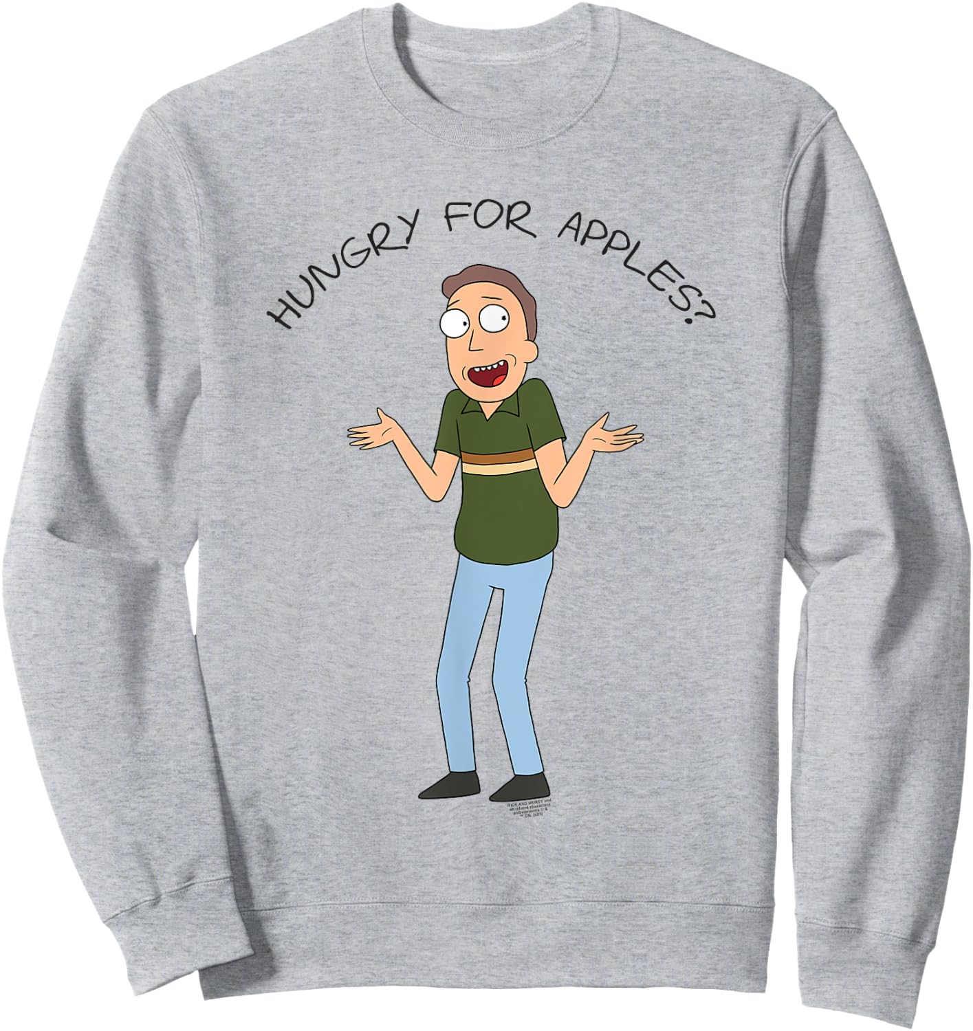 Rick and Morty Hungry For Apples Sweatshirt - Sweatshirt | Ash