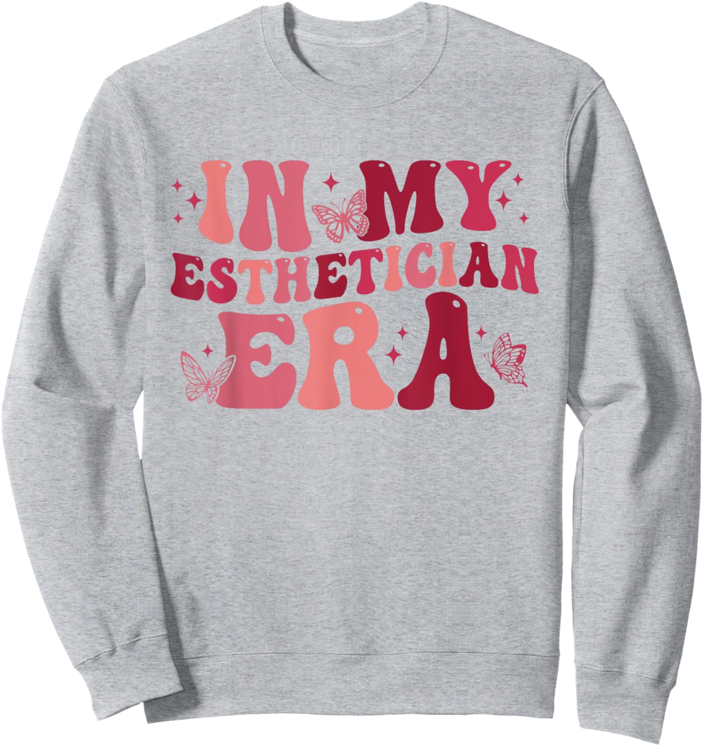 In My Esthetician Era Retro Groovy Beautician Makeup Artist Sweatshirt - Sweatshirt | Ash