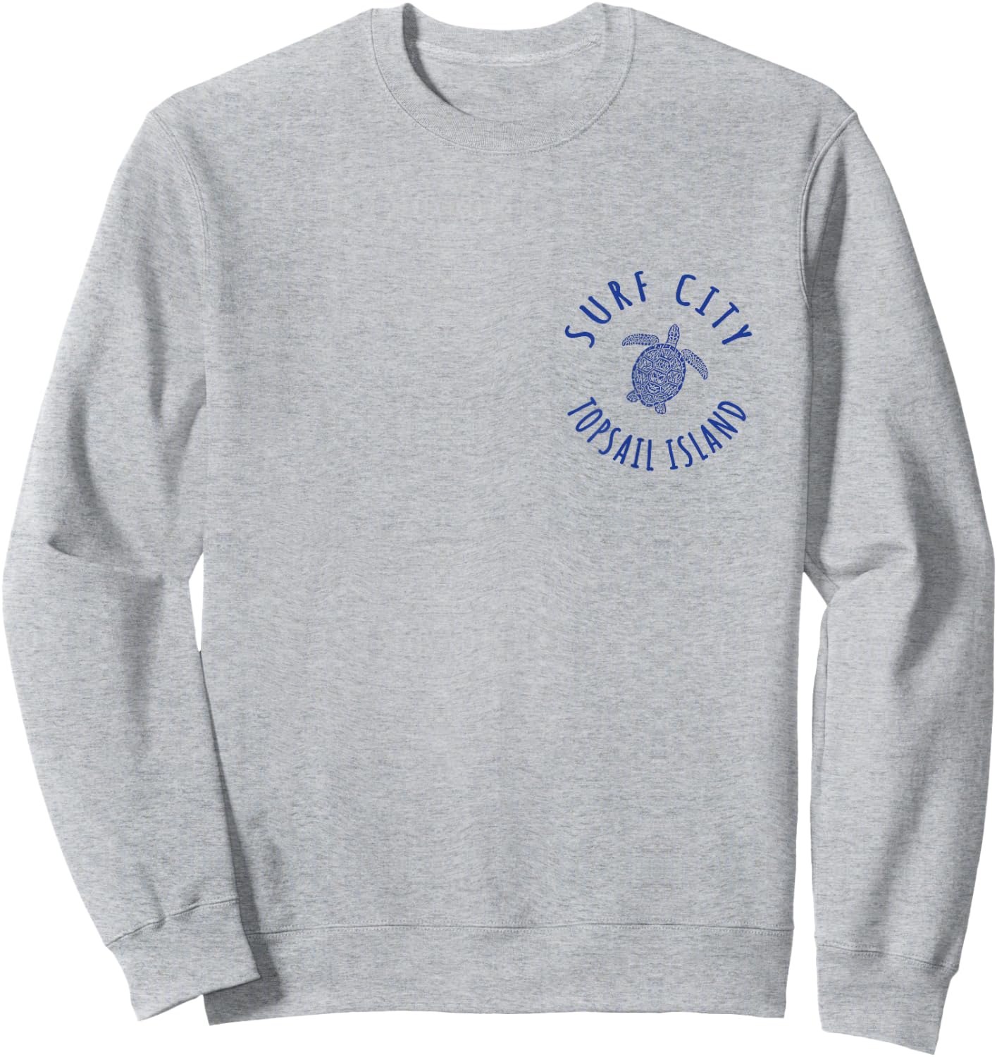 JCombs: Surf City, Topsail Island, NC, Sea Turtle (2-Sided) Sweatshirt - Sweatshirt | Ash