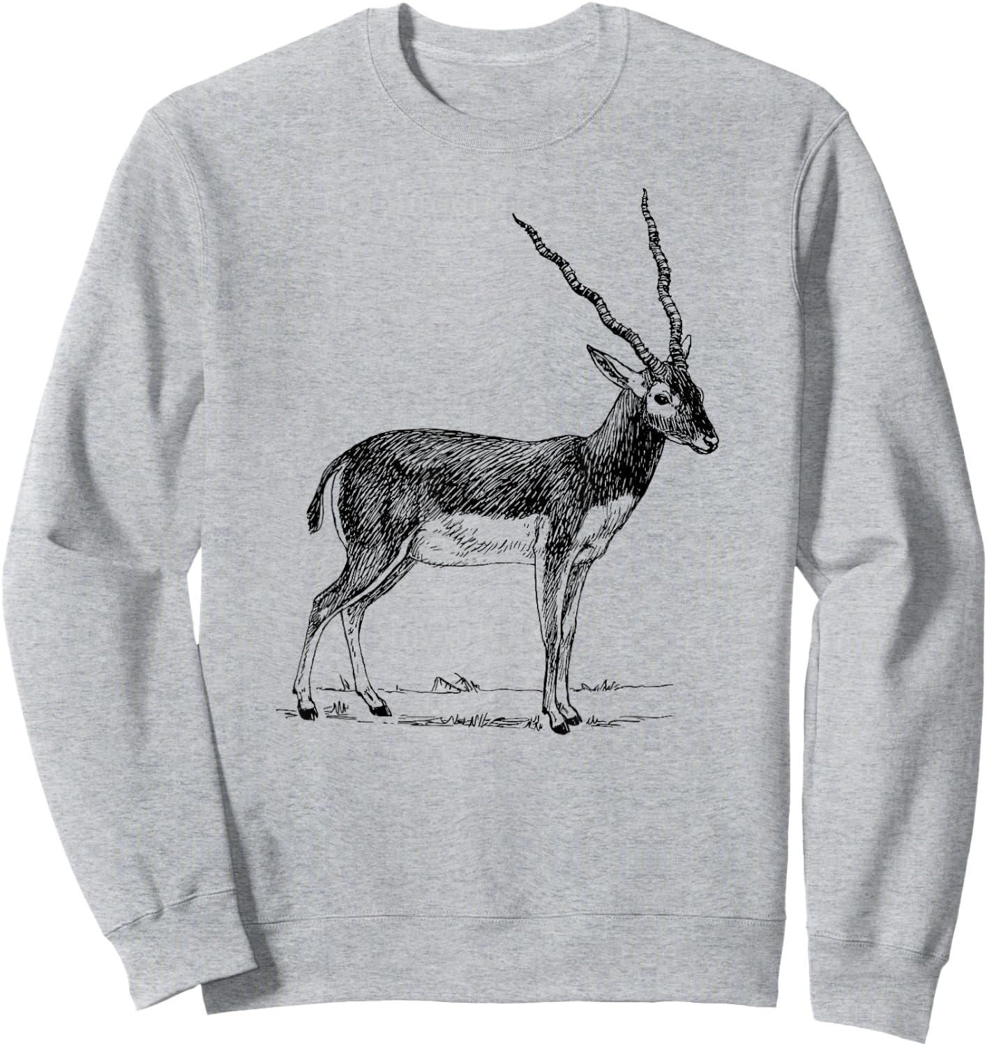 Antelope Animal Sweatshirt - Sweatshirt | Ash