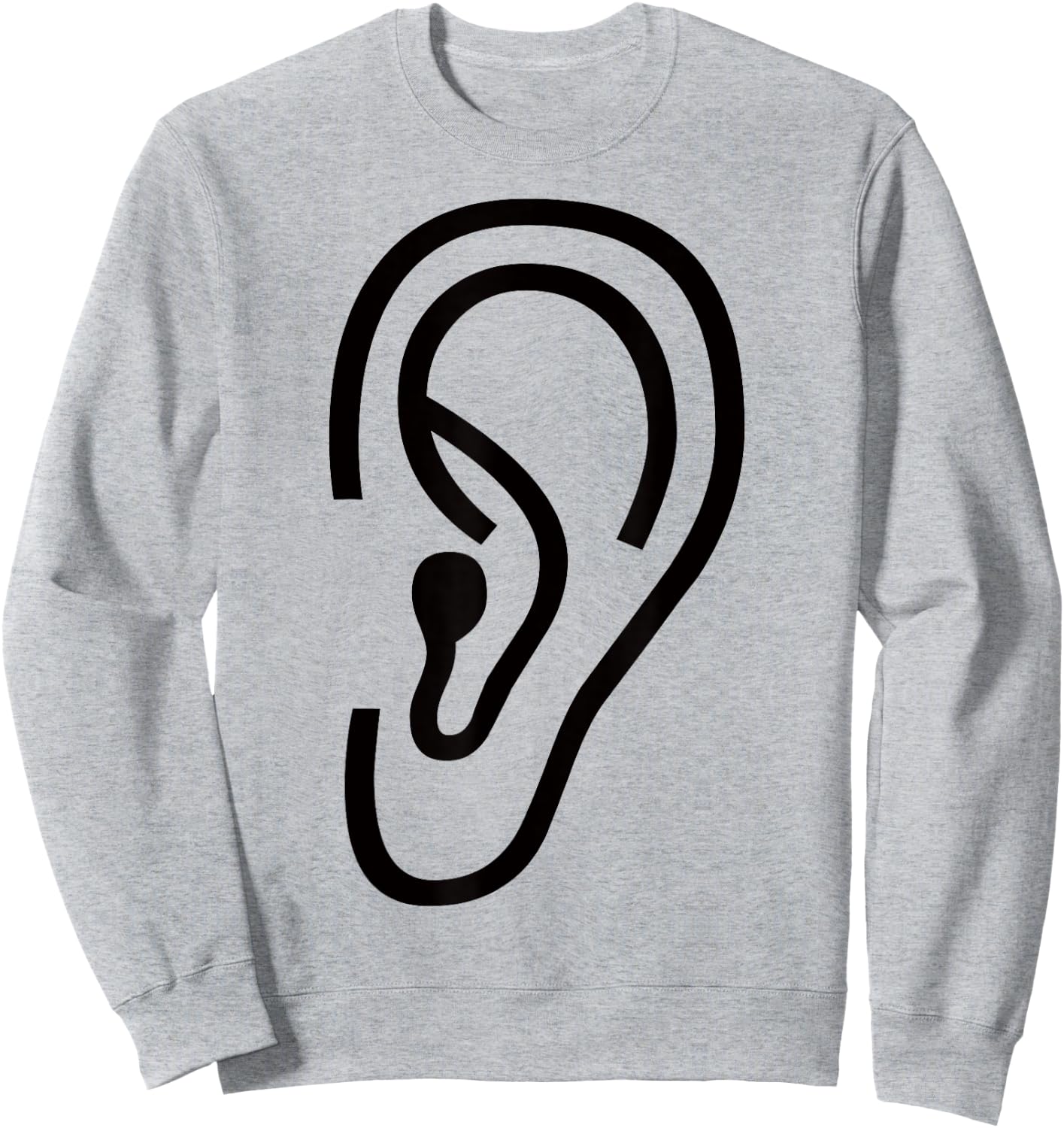 Big Funny Human Ear Sweatshirt - Sweatshirt | Ash