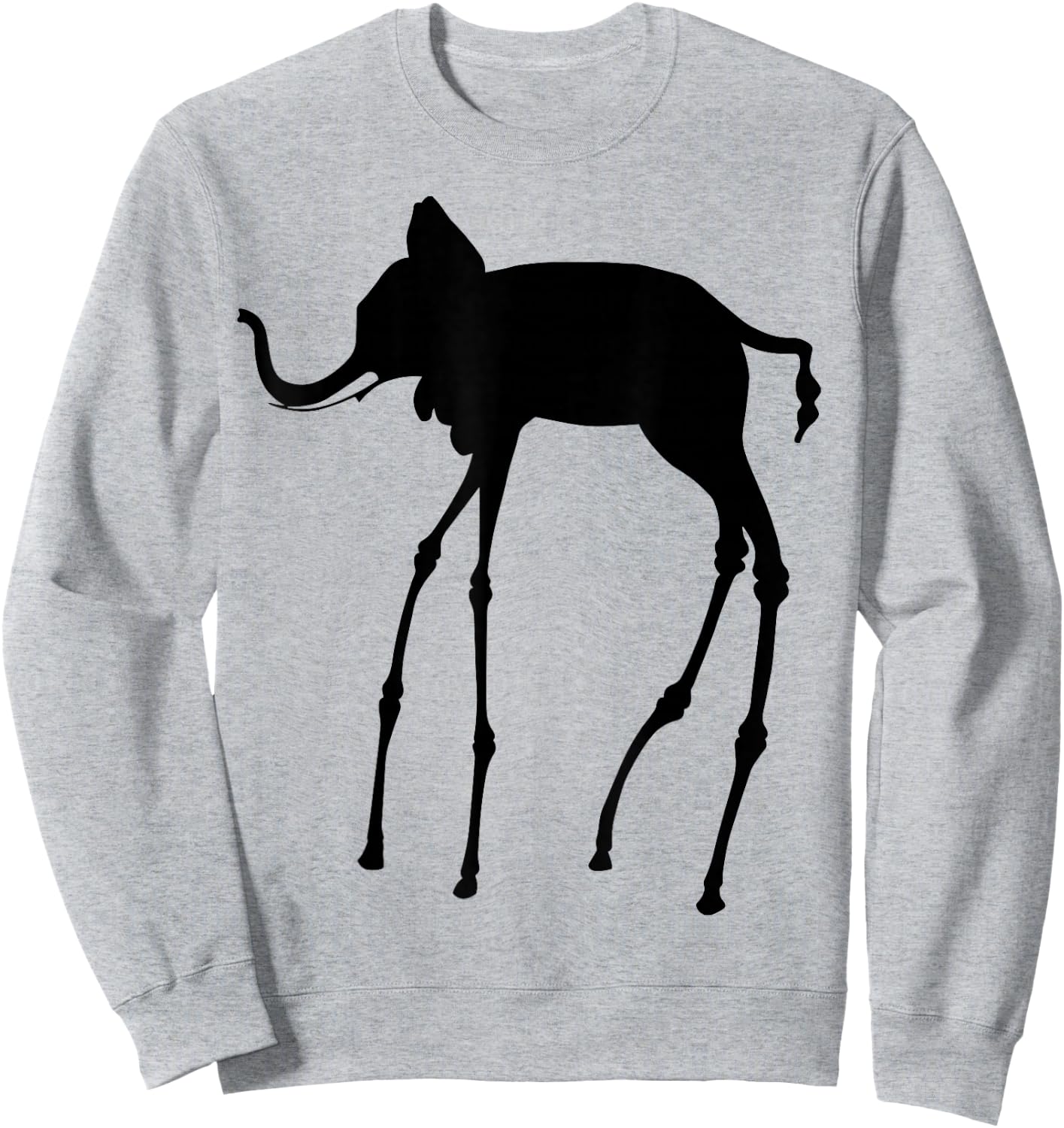 The Elephant by Dali Sweatshirt - Sweatshirt | Ash