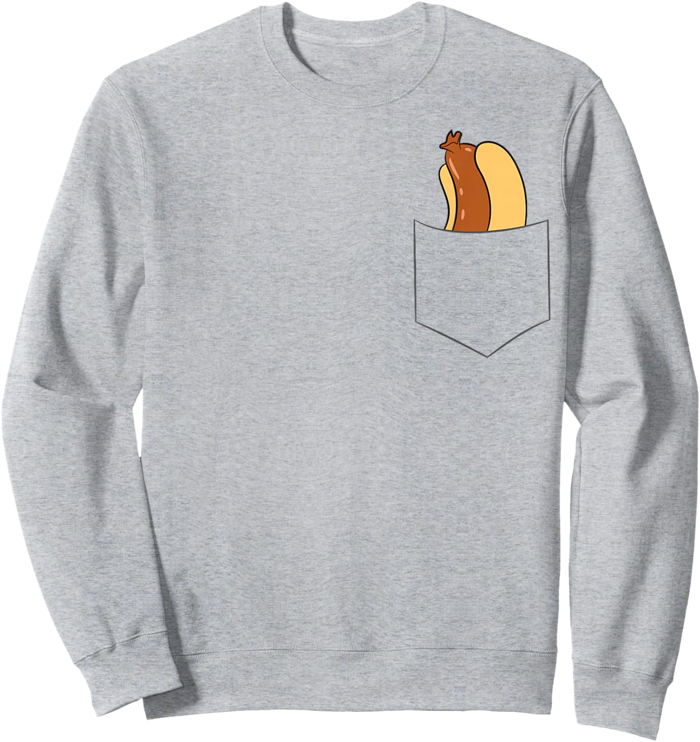 Hotdog in A Pocket Love Hotdog Pocket Hot Dog Sweatshirt - Sweatshirt | Ash