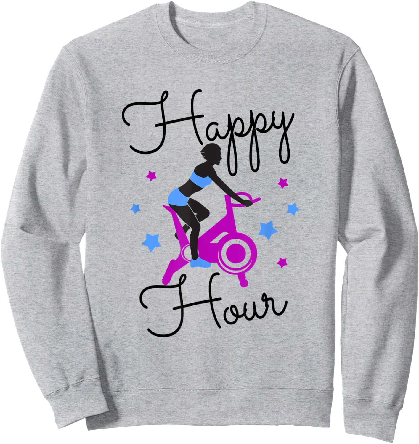 Funny Spin Class Happy Hour Indoor Cycling Spinning Sweatshirt - Sweatshirt | Ash