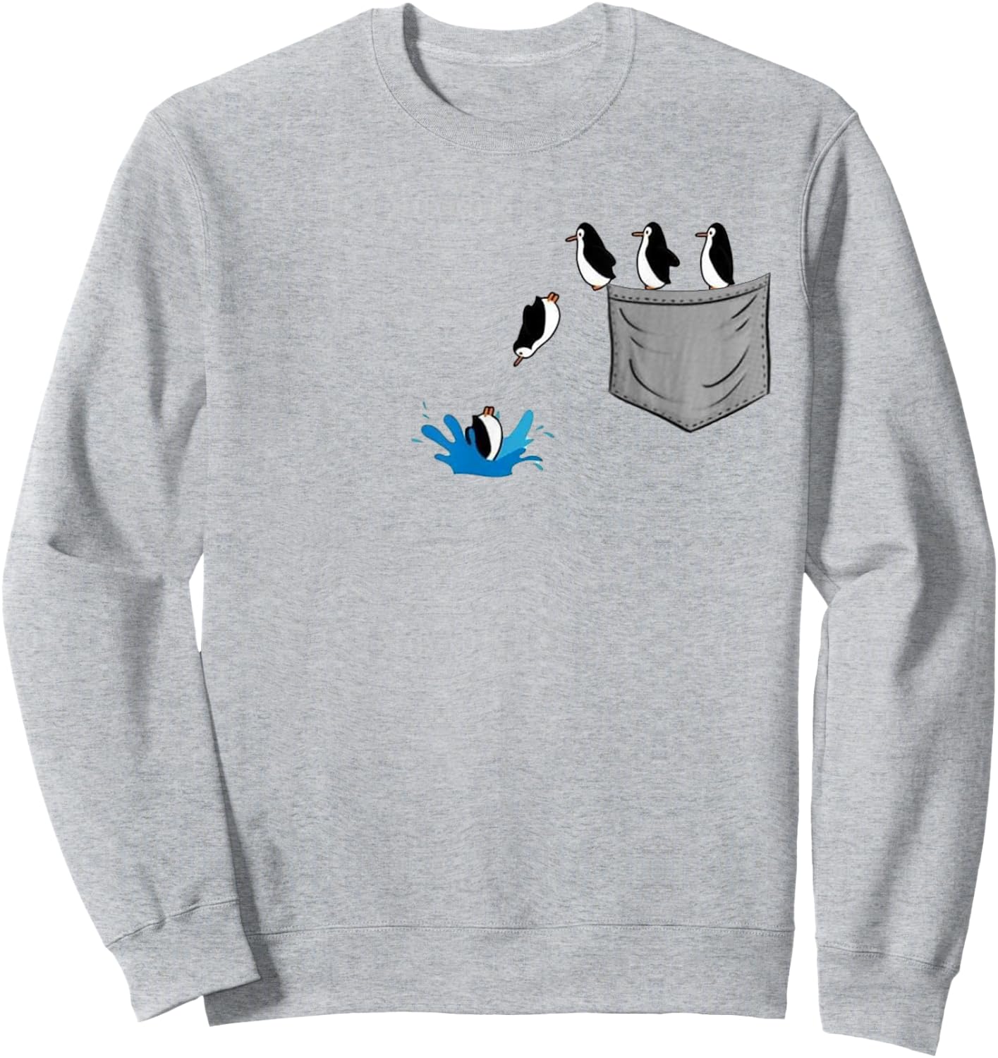 Love penguin Women Shirt penguin Lovers for kids and girls Sweatshirt - Sweatshirt | Ash