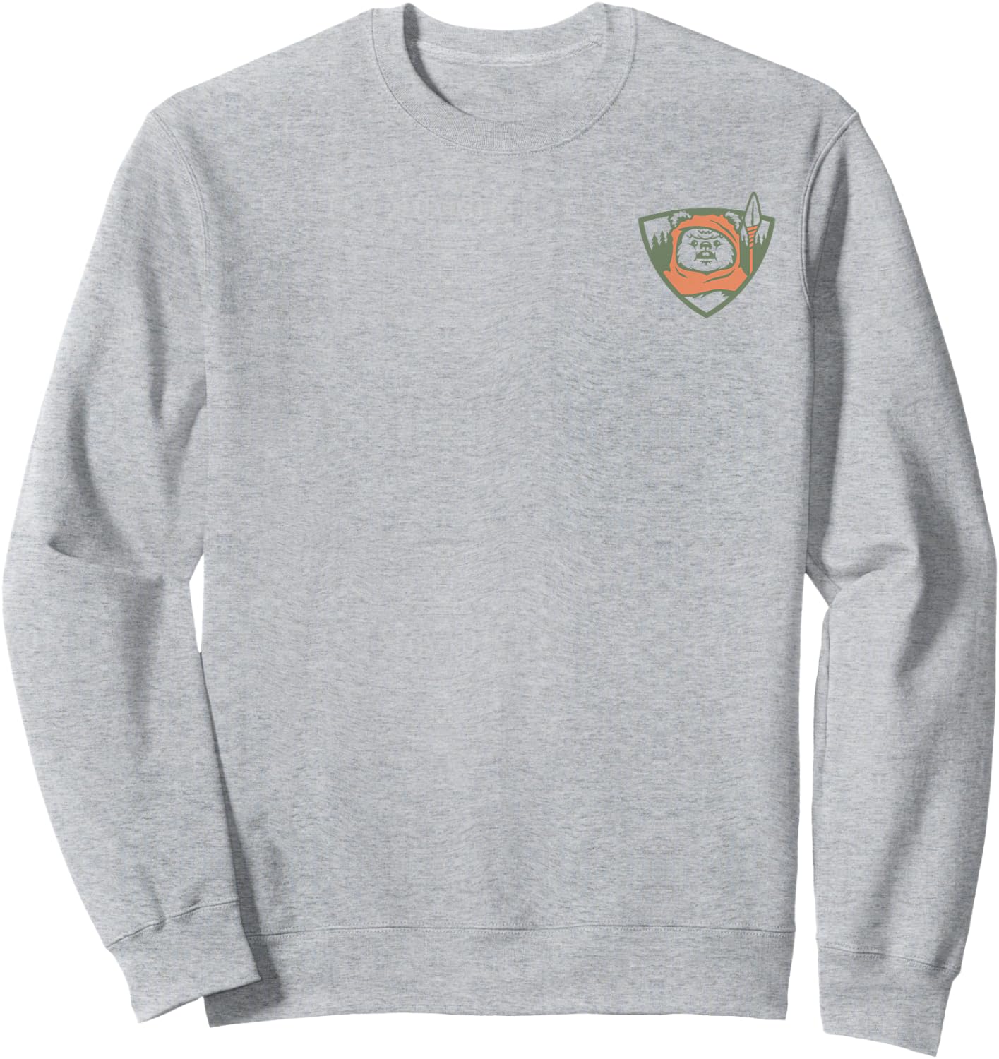 Star Wars Ewok Park Ranger Endor Forest Front & Back Sweatshirt - Sweatshirt | Ash