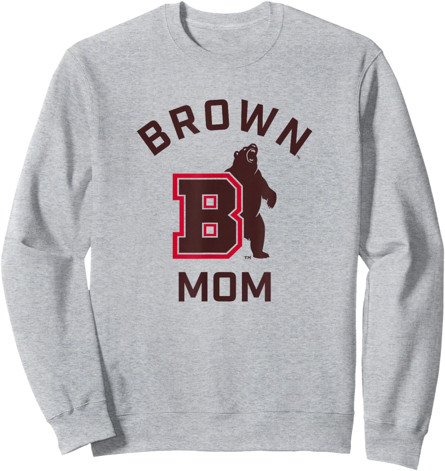 Brown University Bears Arched Mom Sweatshirt - Sweatshirt | Ash