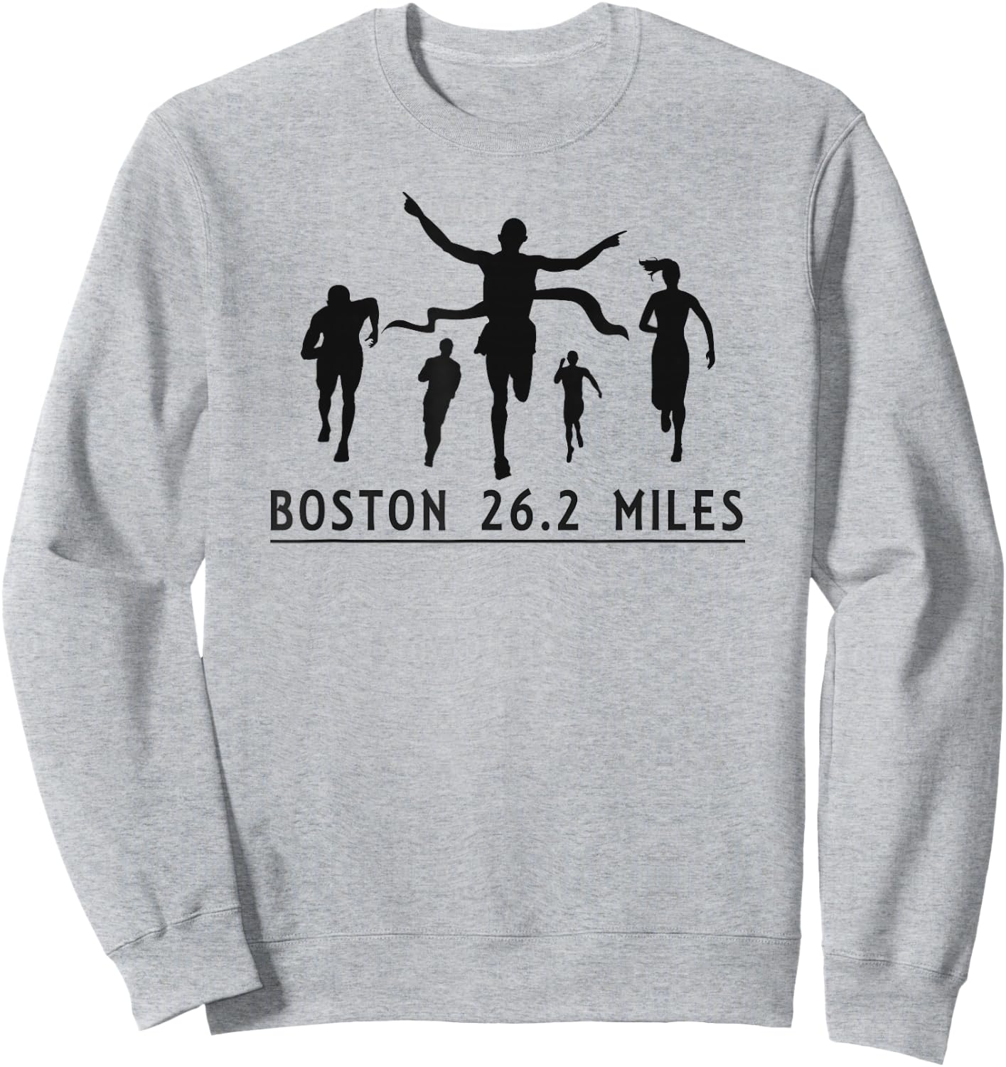 Boston 26.2 Miles Marathon 2020 Running Run Gift Sweatshirt - Sweatshirt | Ash