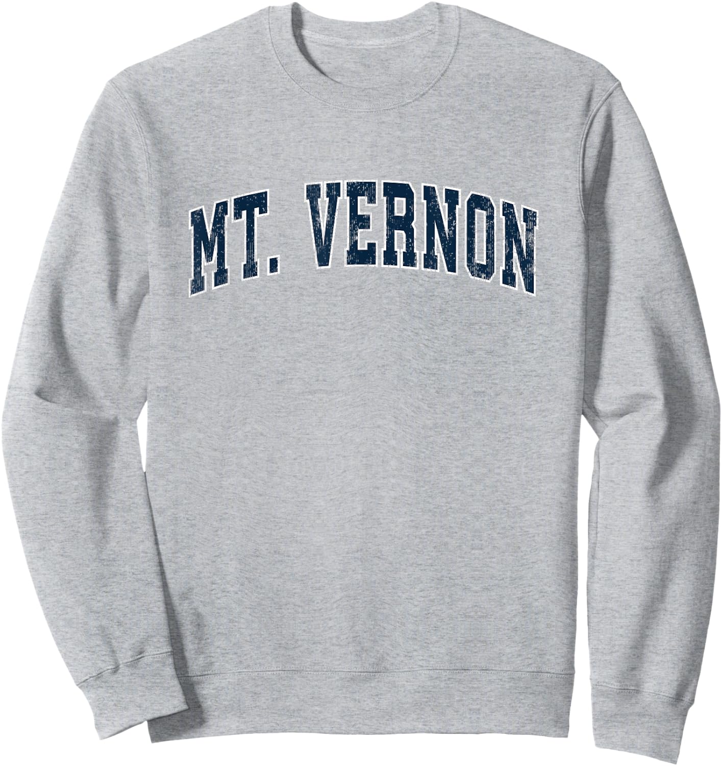 Mt. Vernon Virginia VA Vintage Sports Design Navy Design Sweatshirt - Sweatshirt | Ash