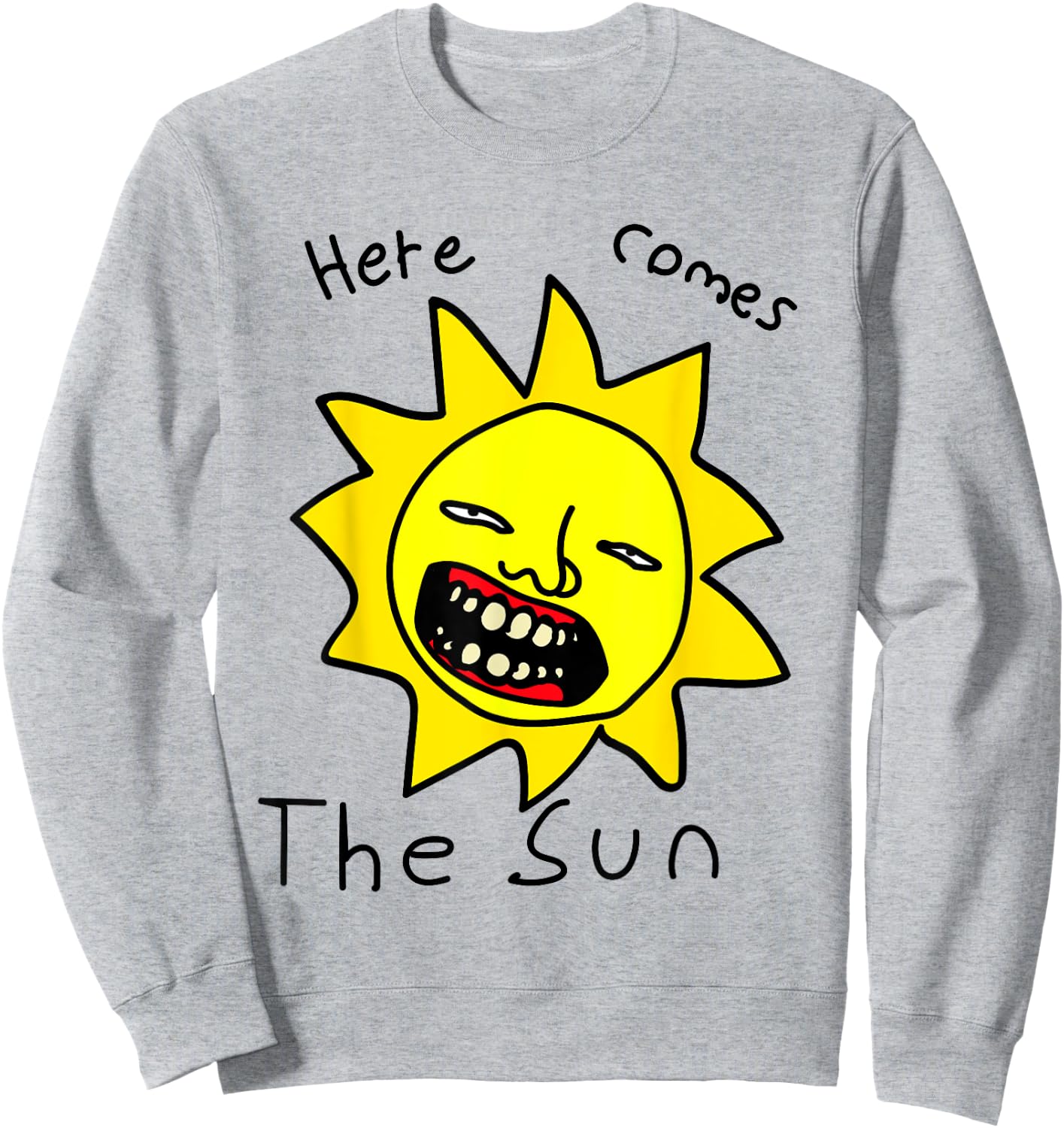 Sun Funny Cursed Dank Meme Sweatshirt - Sweatshirt | Ash