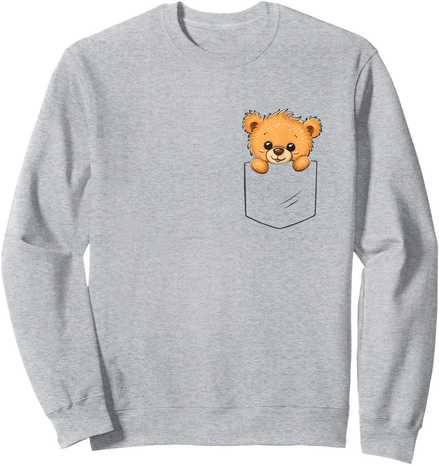 Vintage Teddy Bears Lovers Little Bear Cute Animals Pocket Sweatshirt - Sweatshirt | Ash