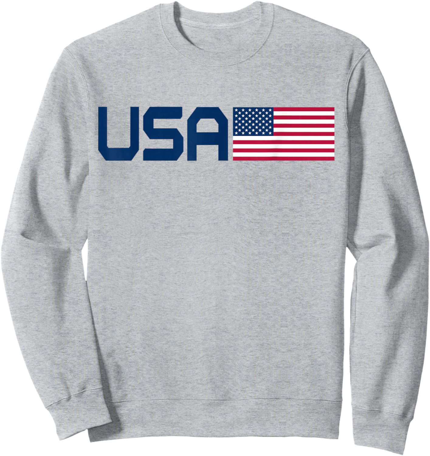American Patriotic Design Men Women 4th of July USA Flag Sweatshirt - Sweatshirt | Ash