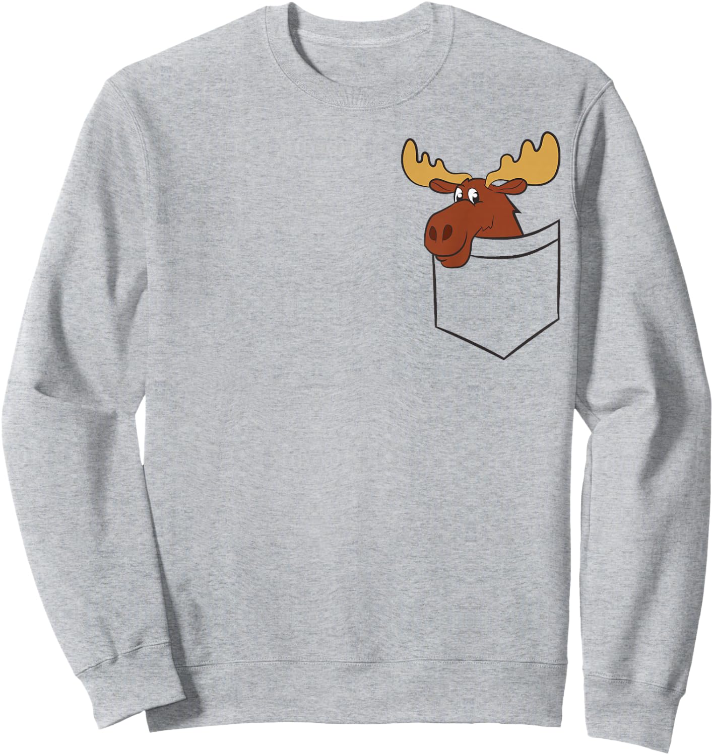 Elk In A Bag Elk Cute Canadian Moose Sweatshirt - Sweatshirt | Ash