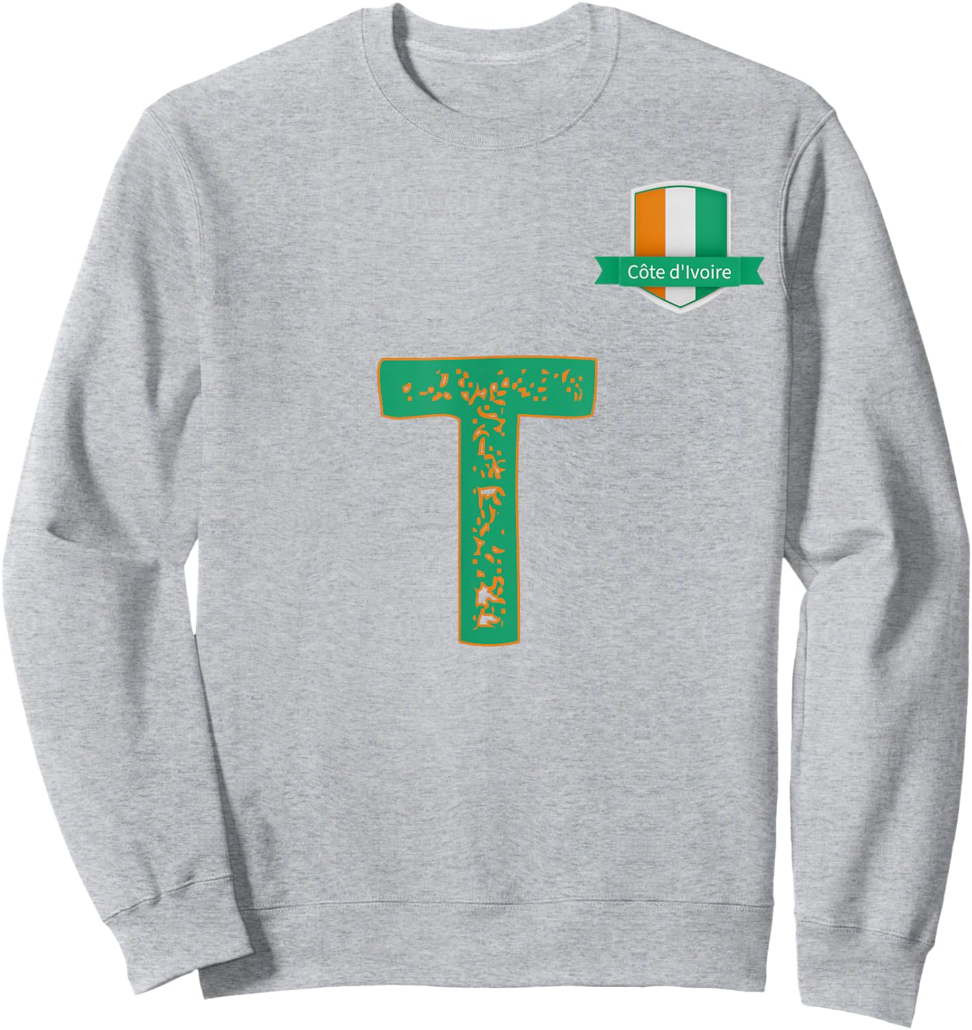 Team Flag Group apparel - T - Côte d'Ivoire Ivory Coast Sweatshirt - Sweatshirt | Ash