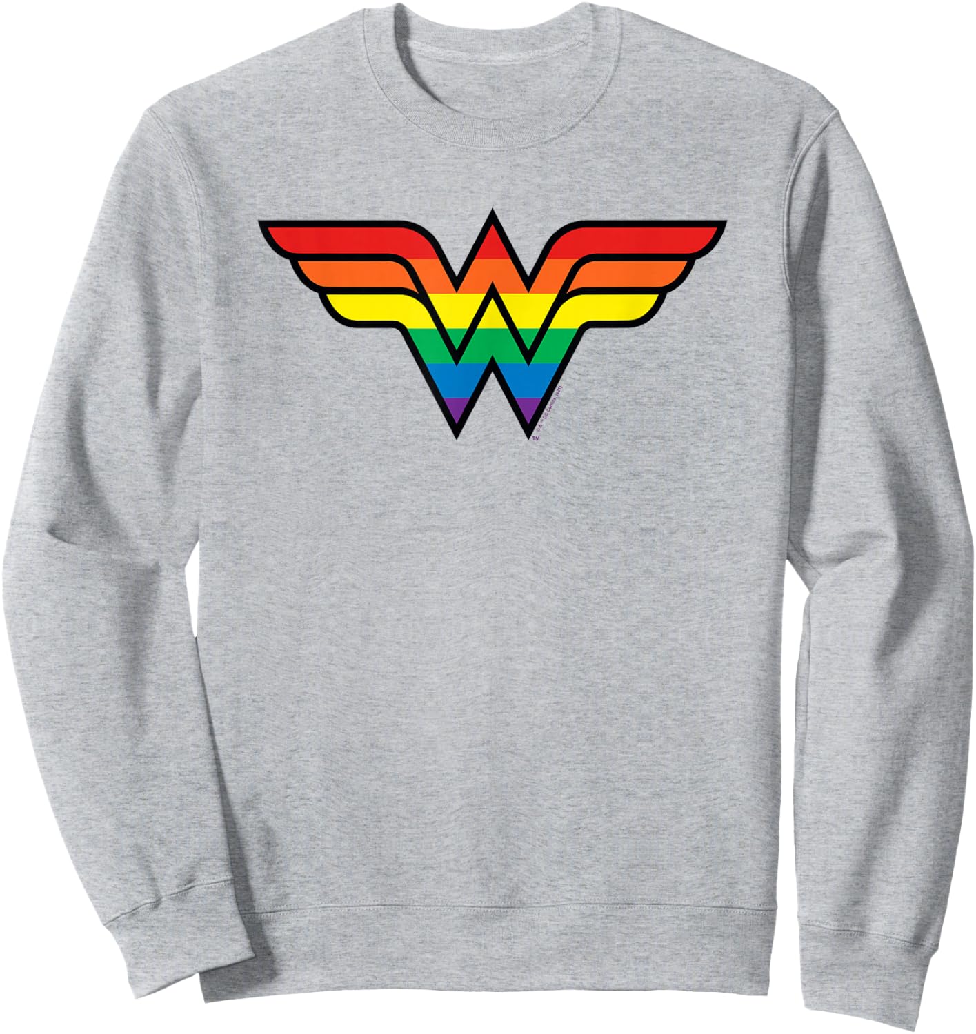 DC Comics Pride Wonder Woman Rainbow Logo Sweatshirt - Sweatshirt | Ash