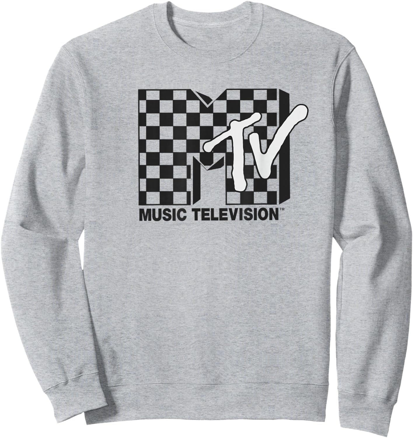 MTV Checkered Logo Sweatshirt - Sweatshirt | Ash