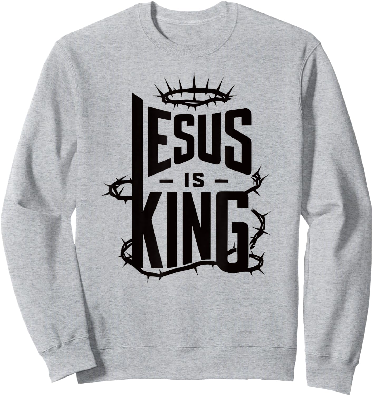 Jesus Is King Sweatshirt - Sweatshirt | Ash