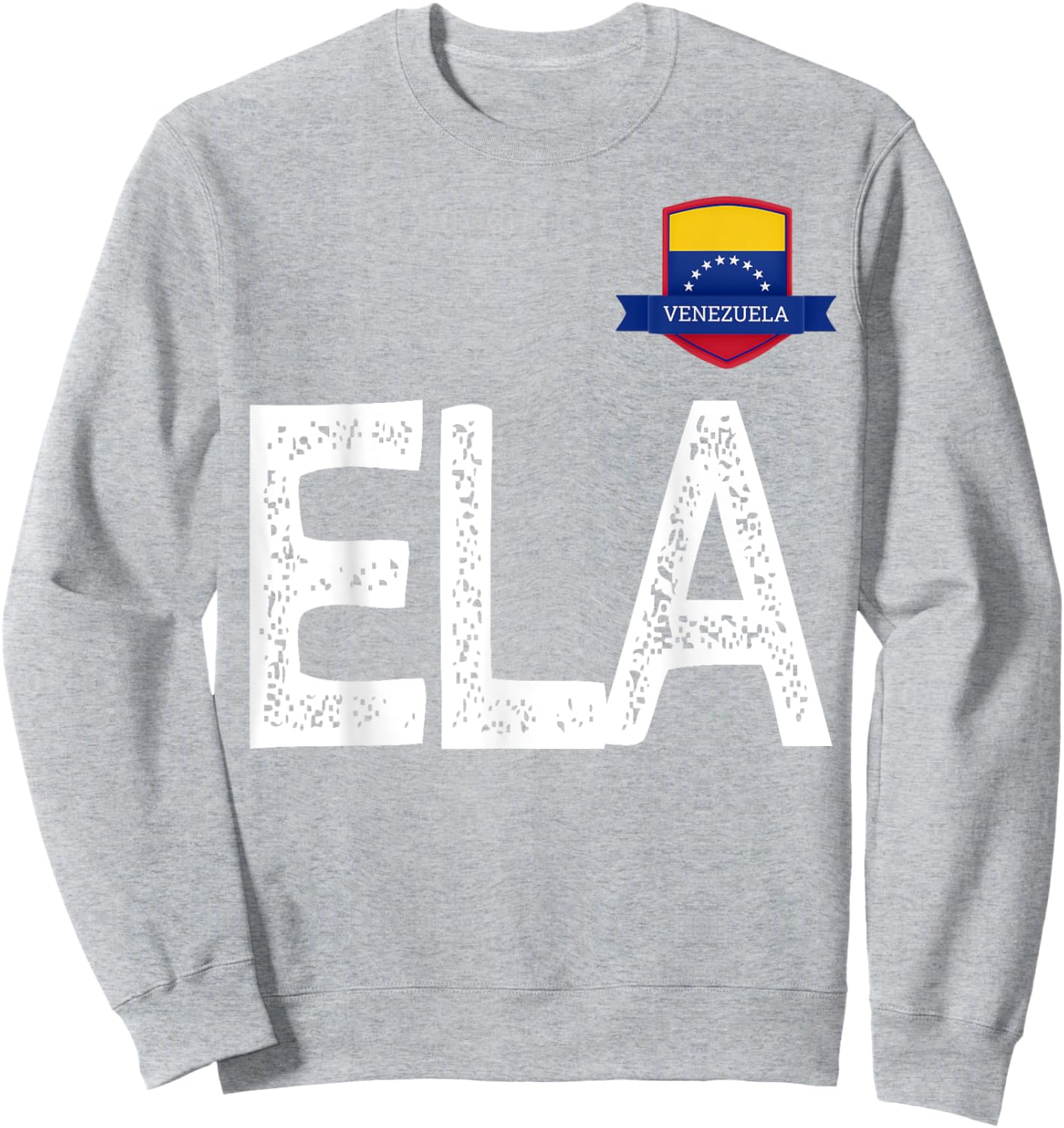 Venezuela Human-Flag Letter E and L and A Venezuela Sweatshirt - Sweatshirt | Ash