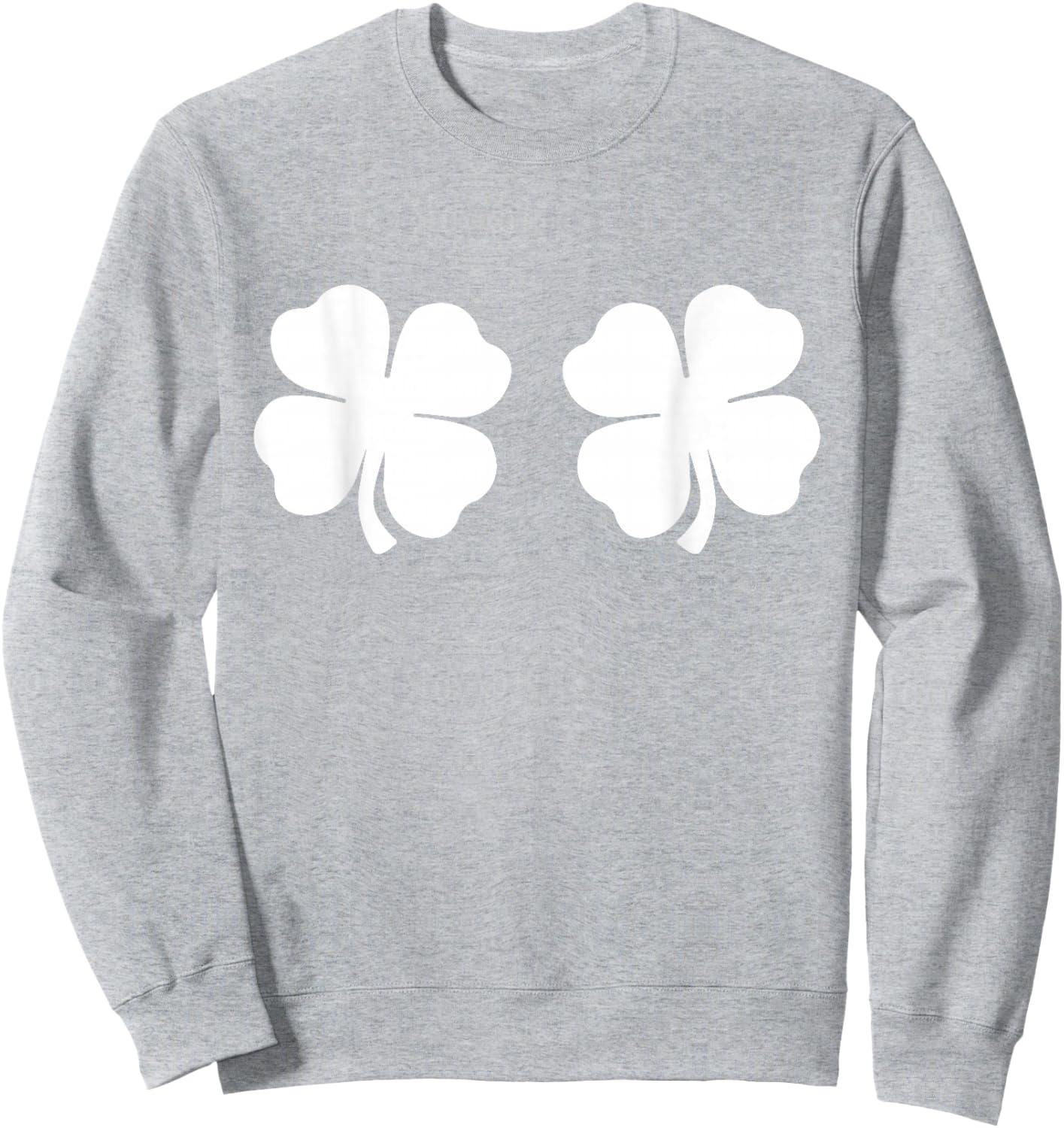 Shamrock Boobs 4 Leaf Clover Saint St. Patrick's Paddys Day Sweatshirt - Sweatshirt | Ash