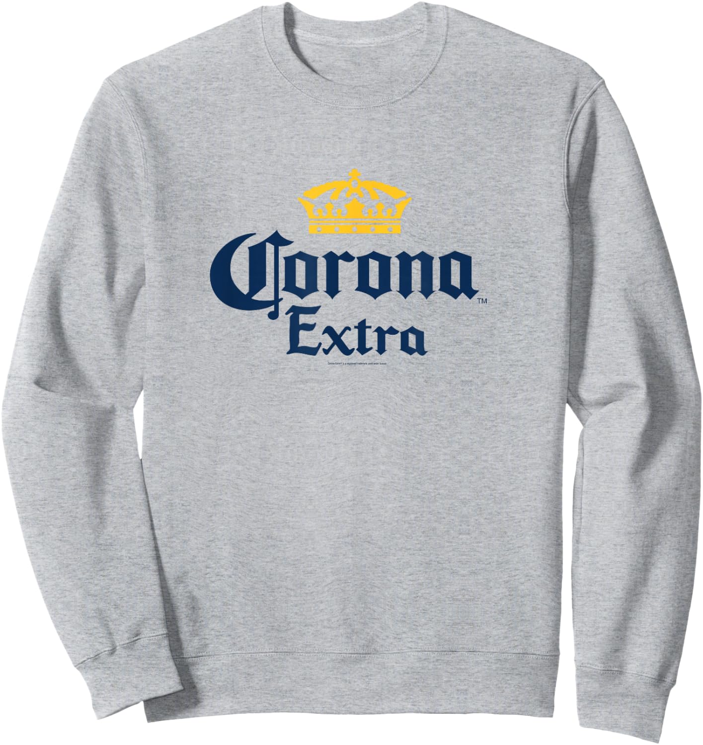 Officially Licensed Corona Extra Crown Logo Small Sweatshirt - Sweatshirt | Ash