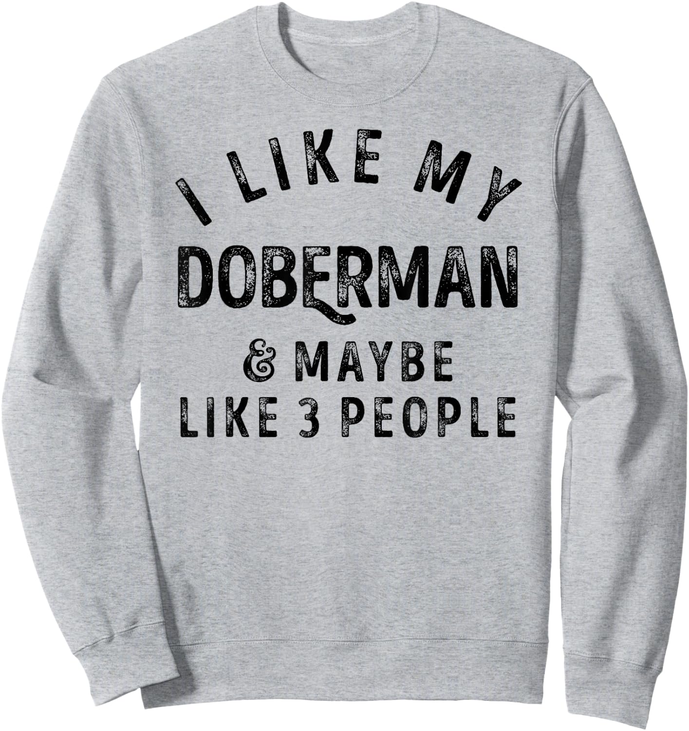 I Like My Doberman And Maybe Like 3 People Dog Lover Retro Sweatshirt - Sweatshirt | Ash